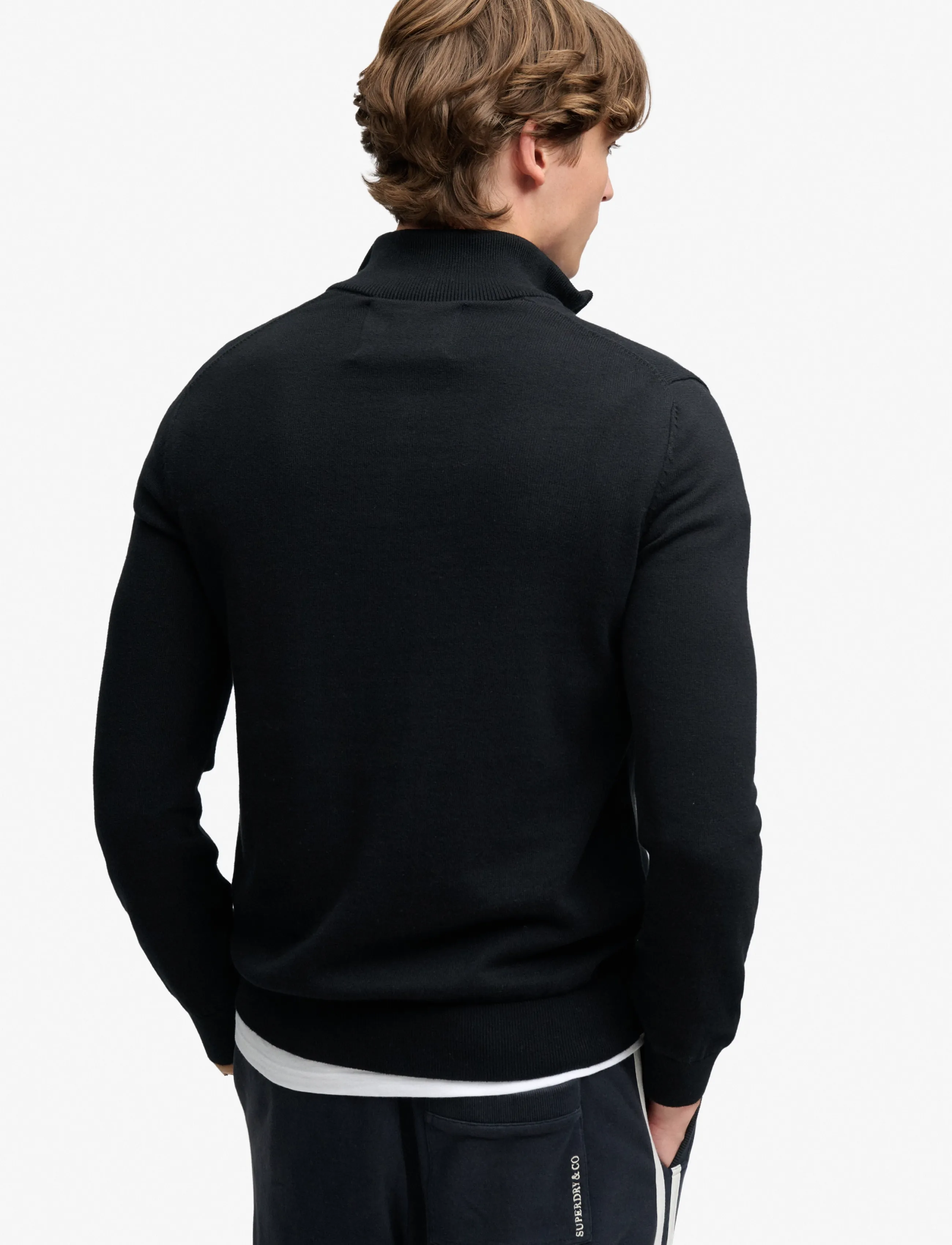 Superdry - PREP ESSENTIAL COTTON HALF ZIP - half zip jumpers - black - 2