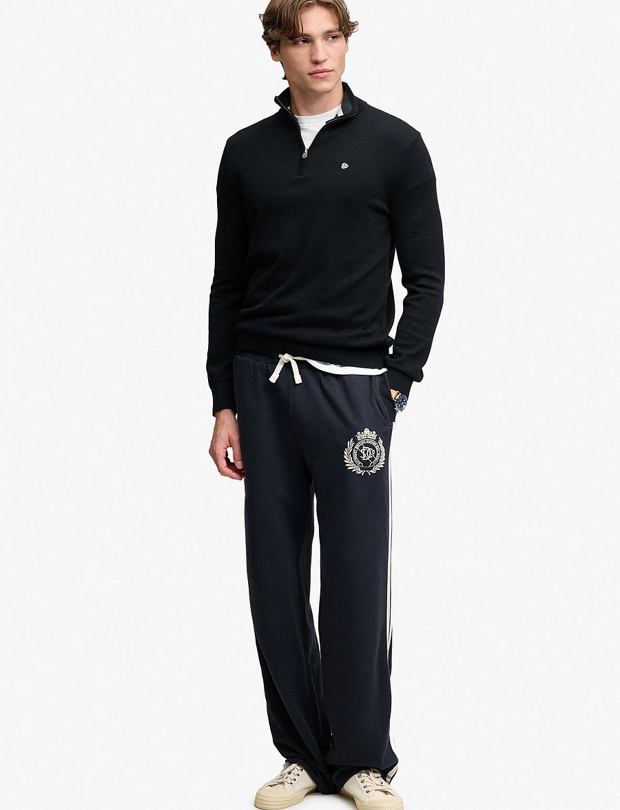 Superdry - PREP ESSENTIAL COTTON HALF ZIP - half zip jumpers - black - 5