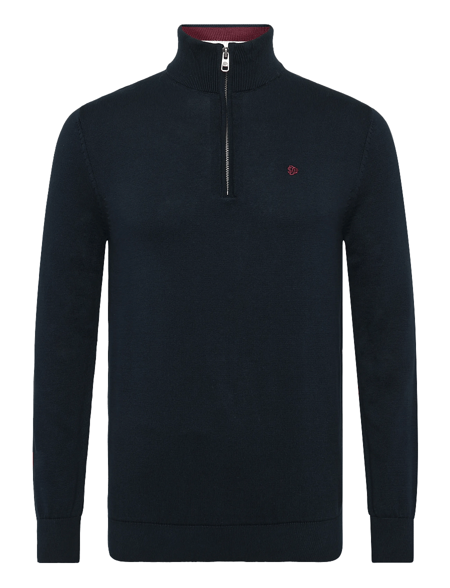 Superdry - PREP ESSENTIAL COTTON HALF ZIP - pullover mit halbem reißverschluss - eclipse navy - 1