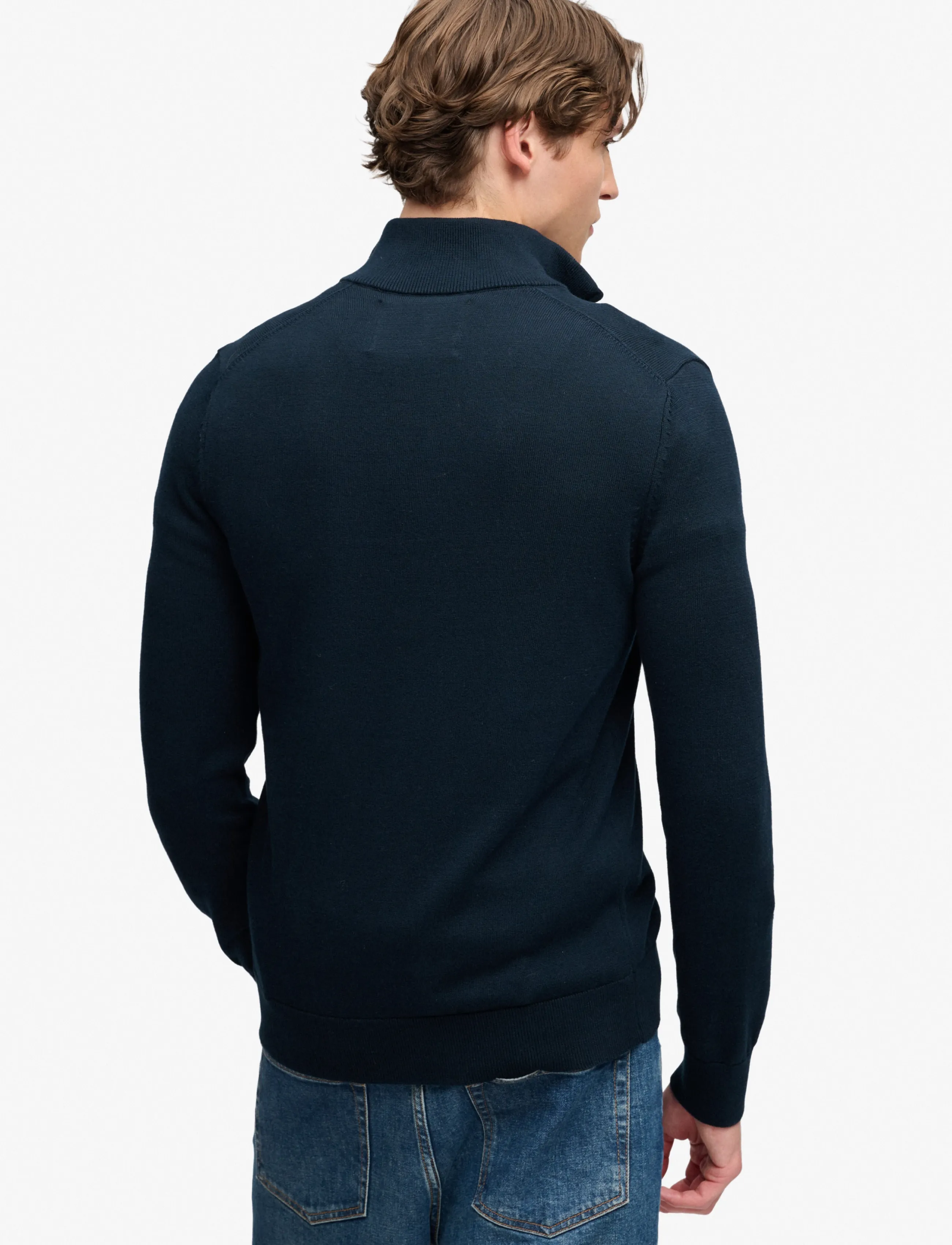 Superdry - PREP ESSENTIAL COTTON HALF ZIP - pullover mit halbem reißverschluss - eclipse navy - 3
