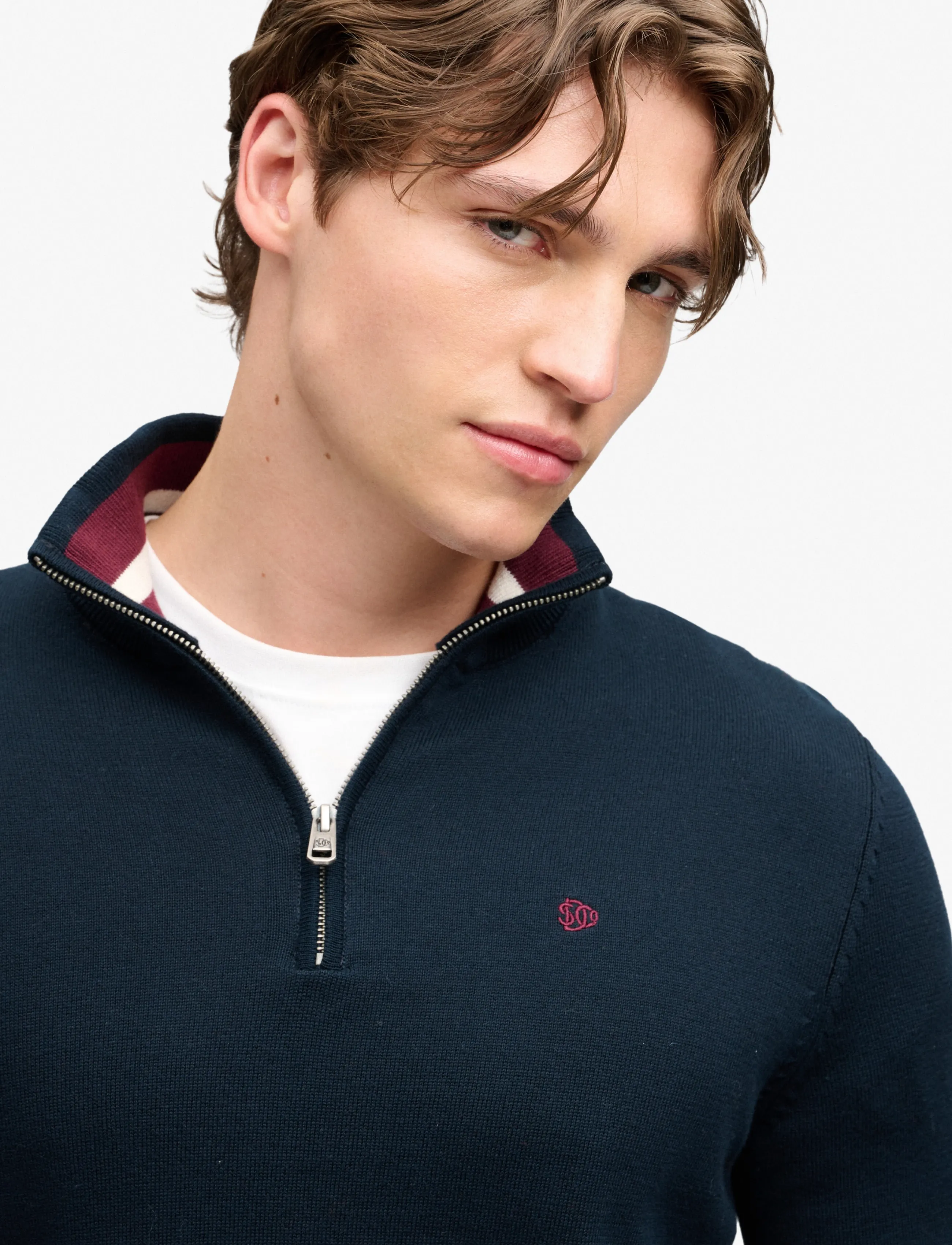 Superdry - PREP ESSENTIAL COTTON HALF ZIP - pullover mit halbem reißverschluss - eclipse navy - 4