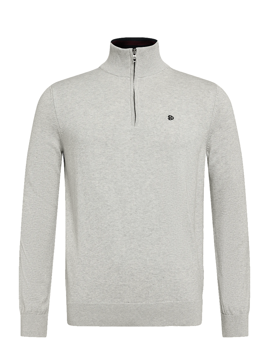 Superdry - PREP ESSENTIAL COTTON HALF ZIP - halfzip strik - lightning grey marl - 1