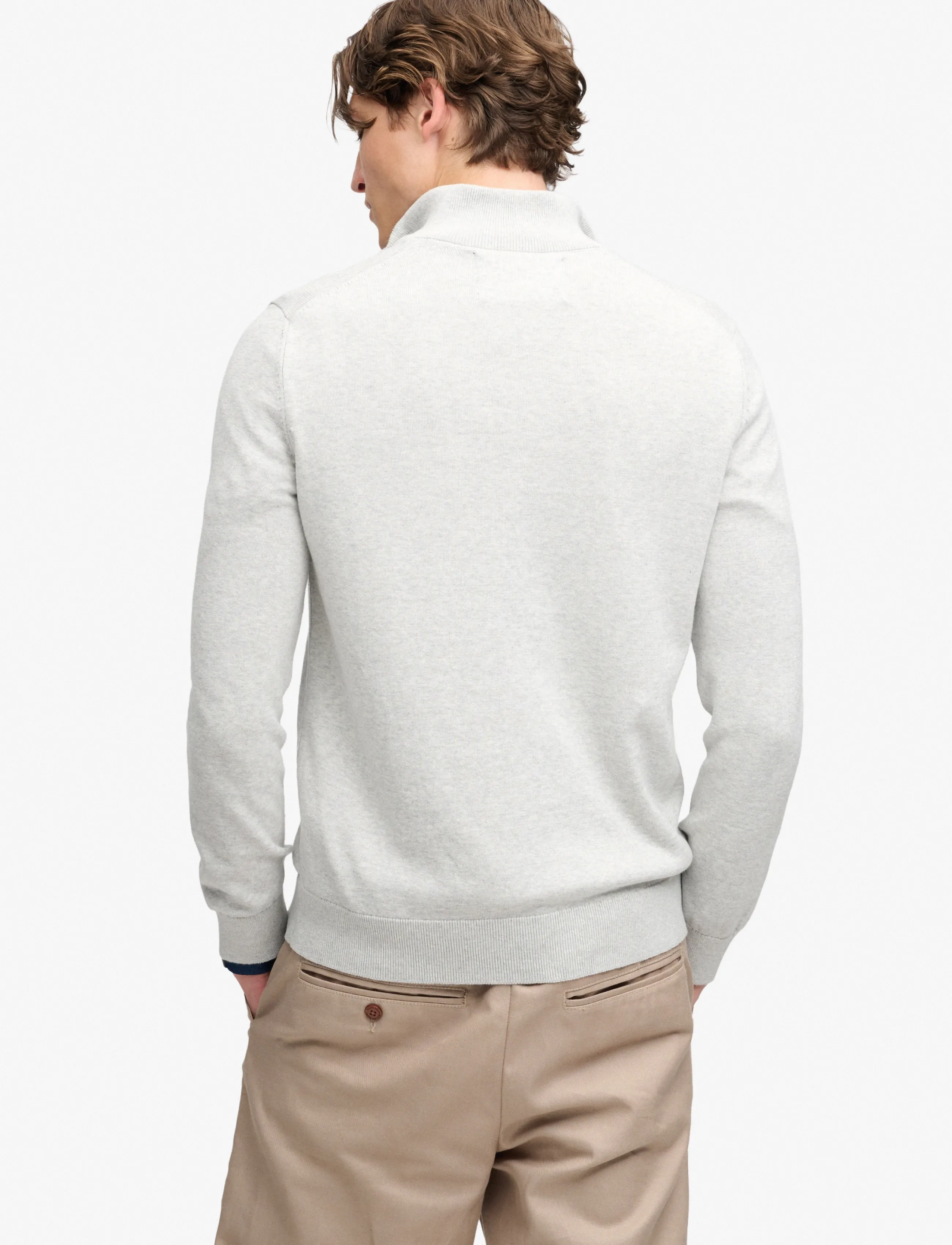 Superdry - PREP ESSENTIAL COTTON HALF ZIP - halfzip strik - lightning grey marl - 3