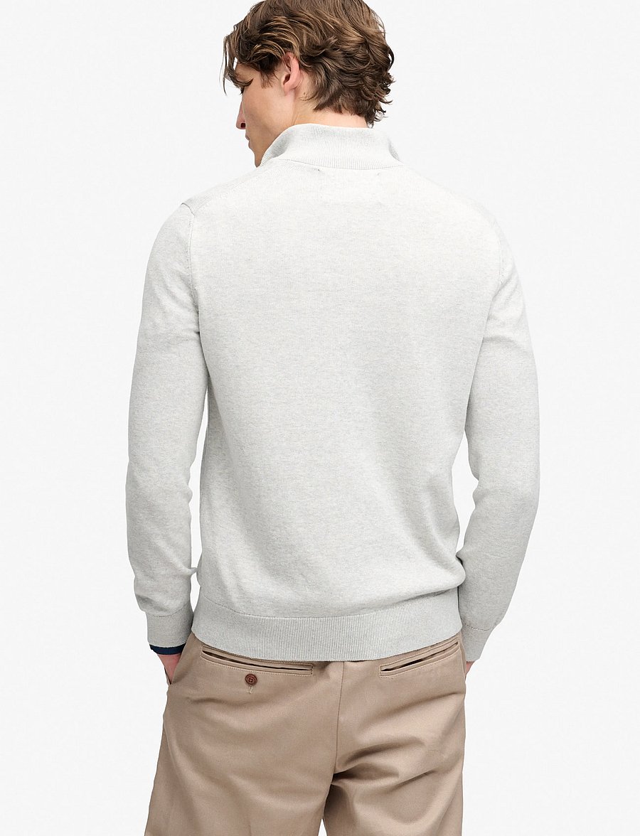 Superdry - PREP ESSENTIAL COTTON HALF ZIP - halfzip strik - lightning grey marl - 3