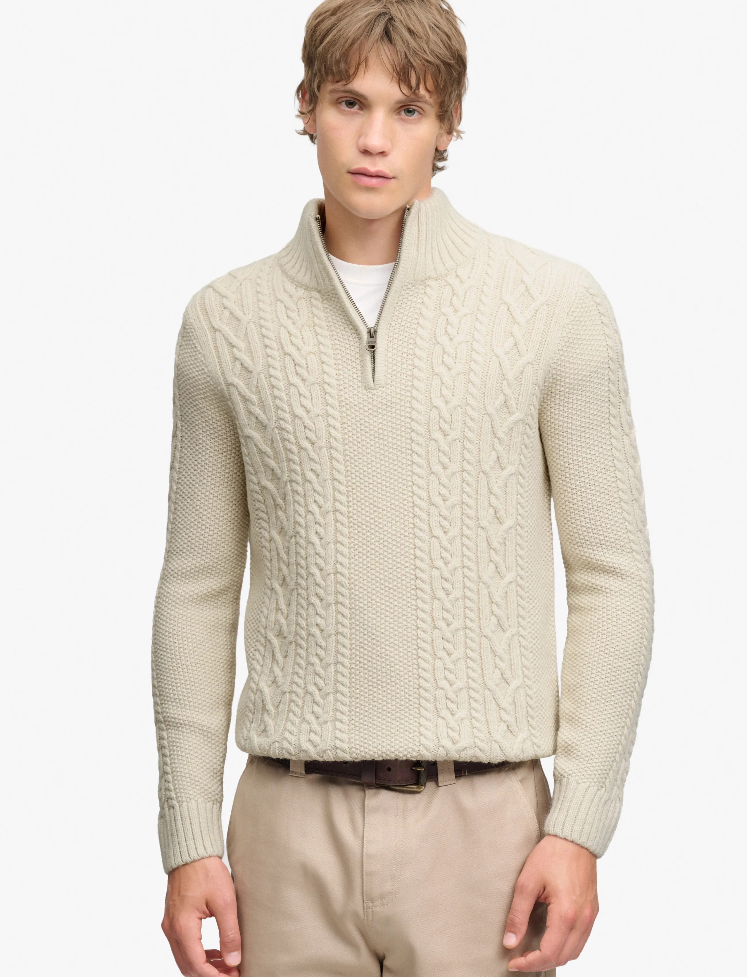 Jacob Cable Half Zip Knit