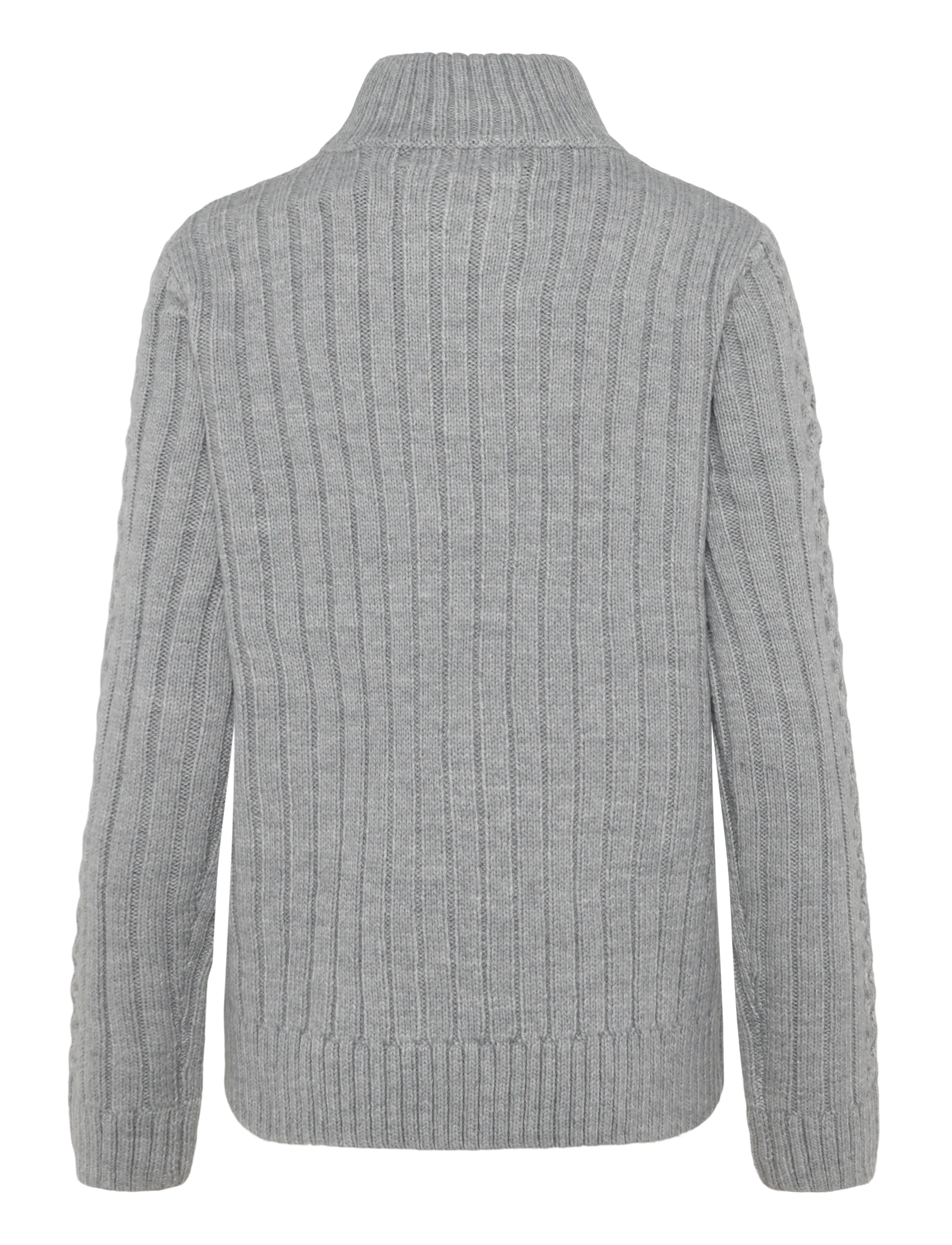 Superdry - JACOB CABLE HALF ZIP KNIT - høstklær - mid grey - 2