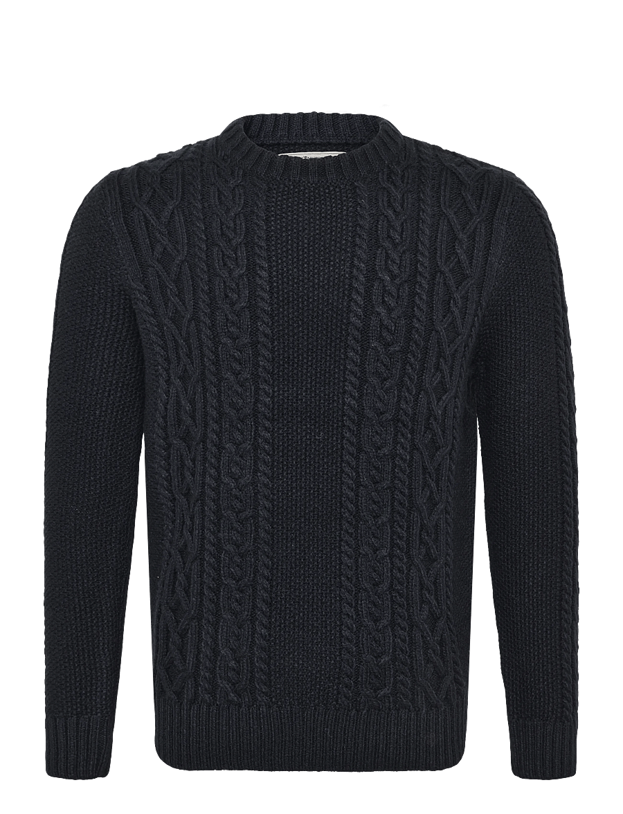 Superdry - JACOB CABLE JUMPER - round necks - eclipse navy - 1