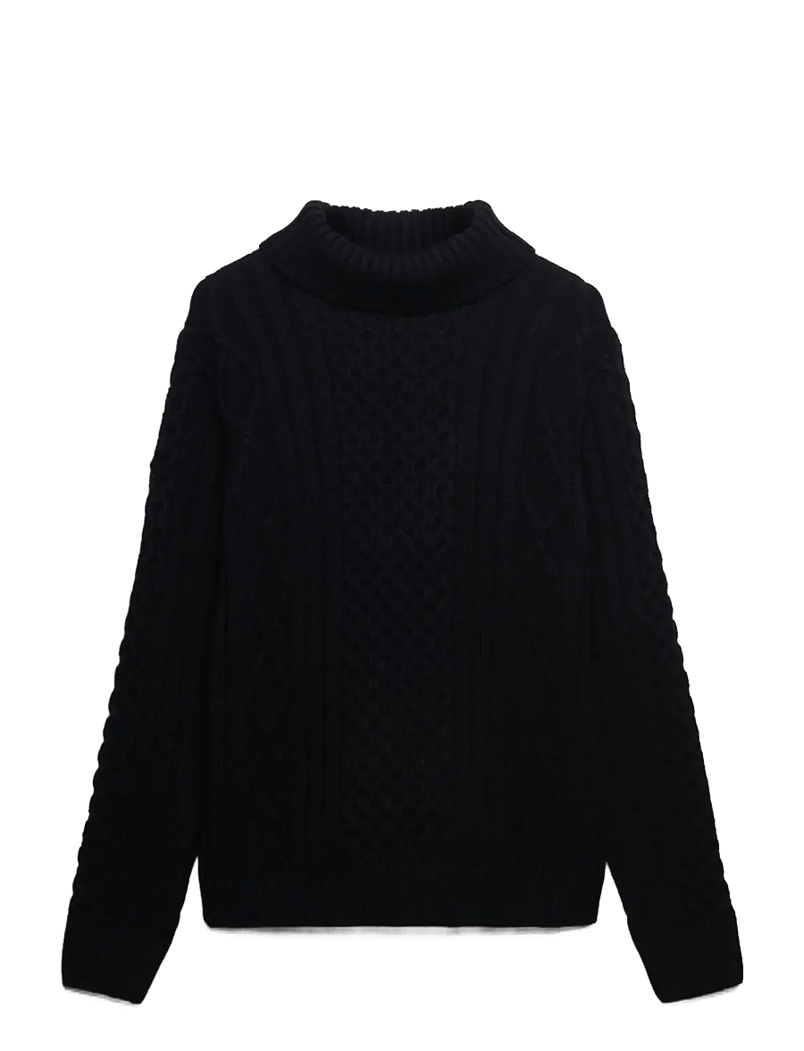 Superdry - JACOB CABLE ROLL NECK JUMPER - kõrge kaelusega - eclipse navy - 1