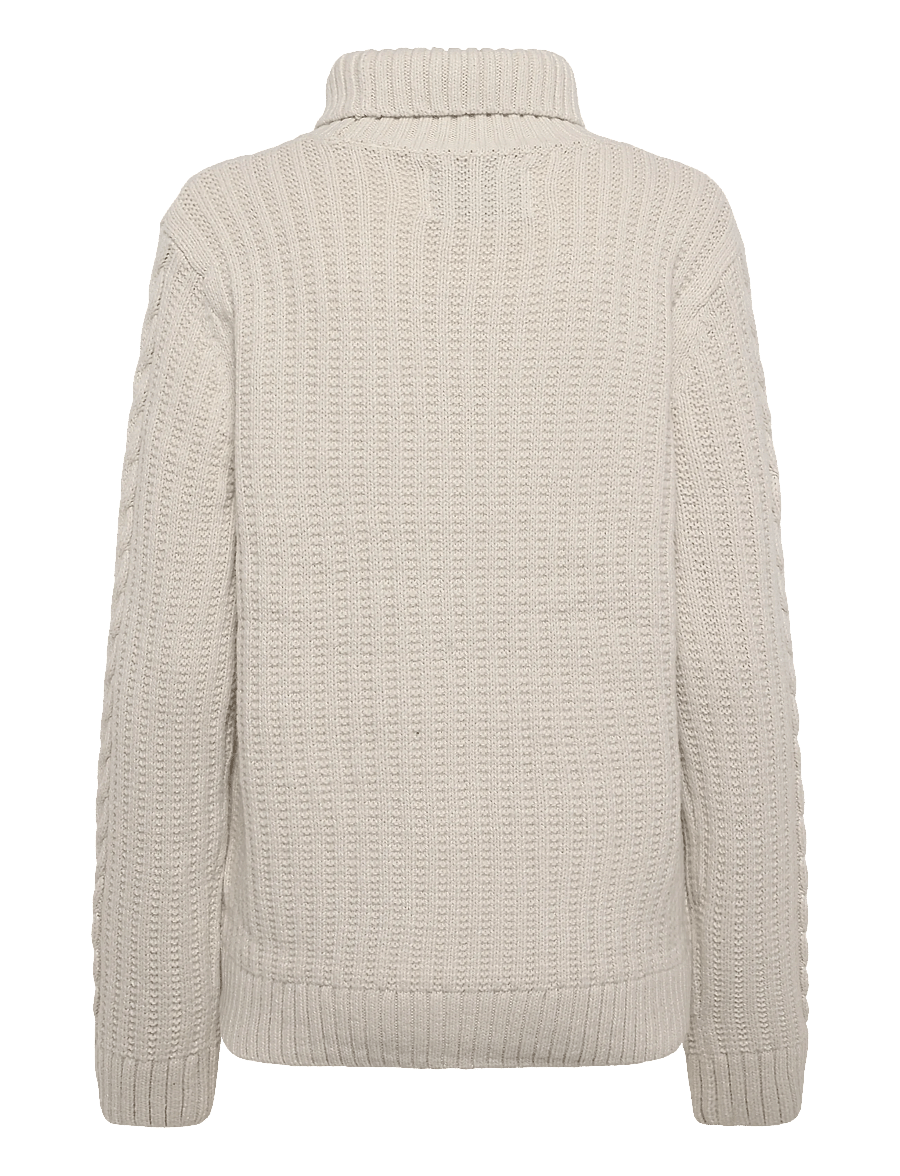 Superdry - JACOB CABLE ROLL NECK JUMPER - polokrage - ecru - 2