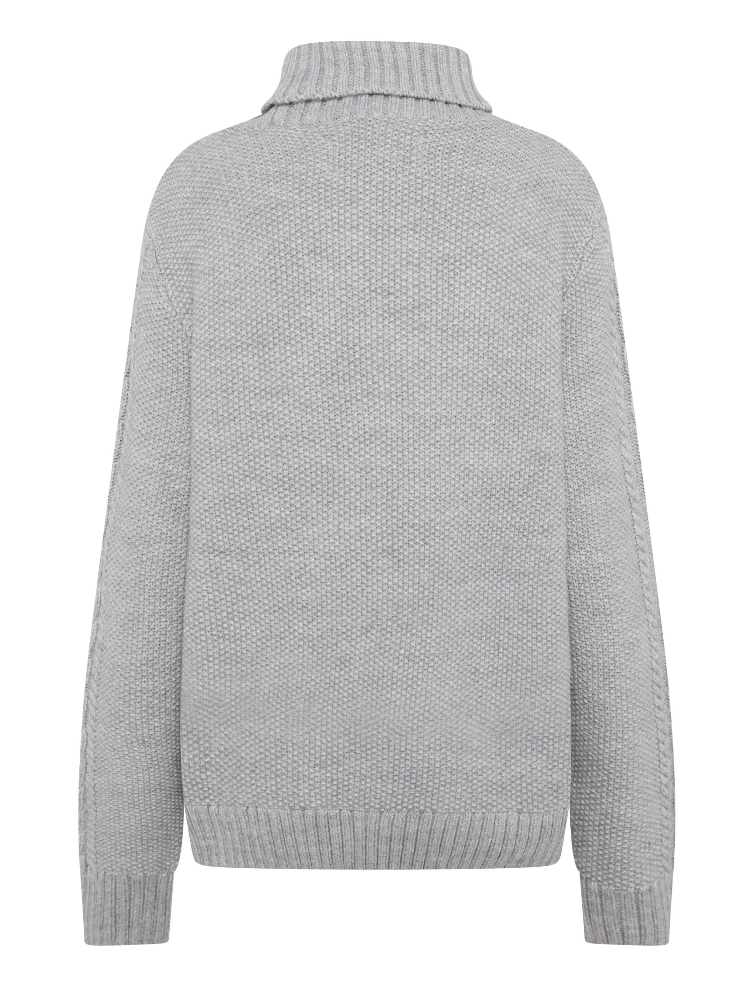 Superdry - JACOB CABLE ROLL NECK JUMPER - turtlenecks - mid grey - 2