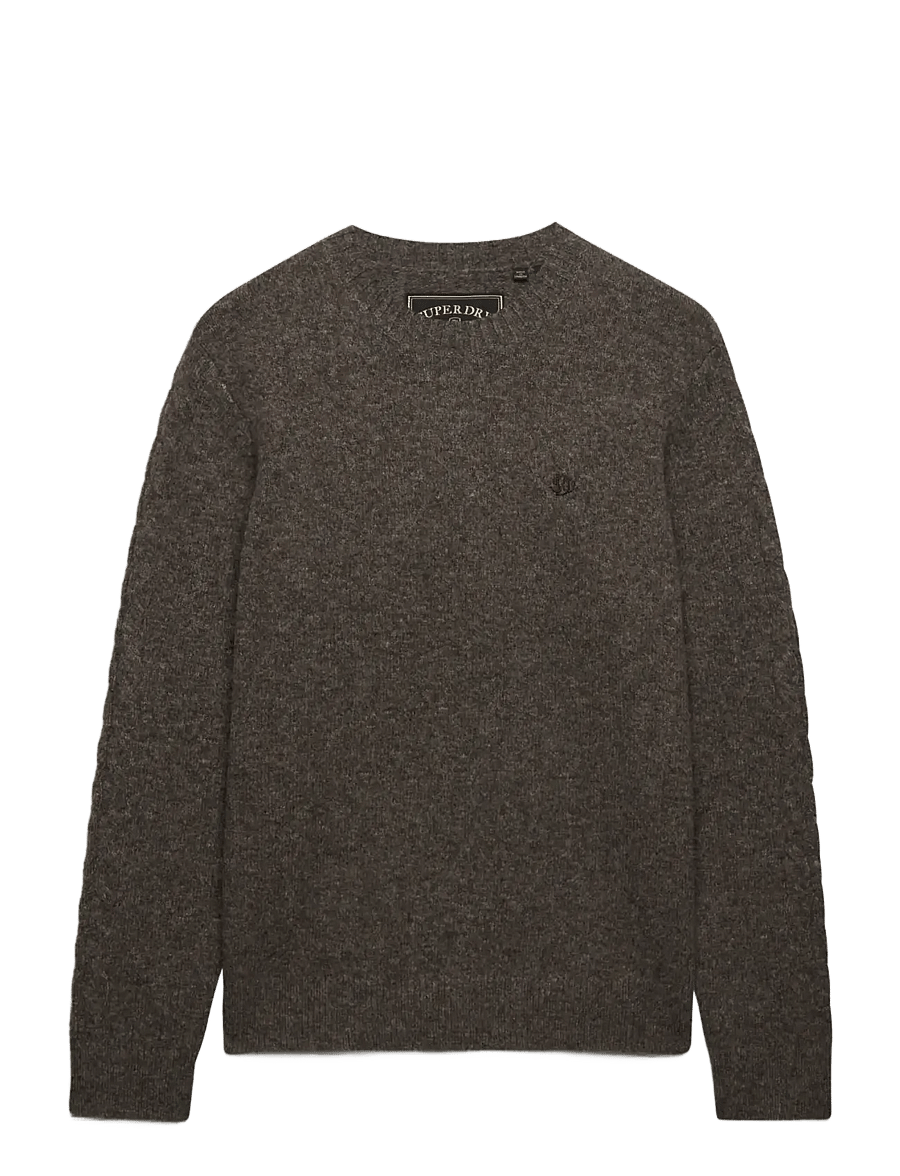 Superdry - BRUSHED KNITTED JUMPER - round necks - cocoa brown fleck - 1