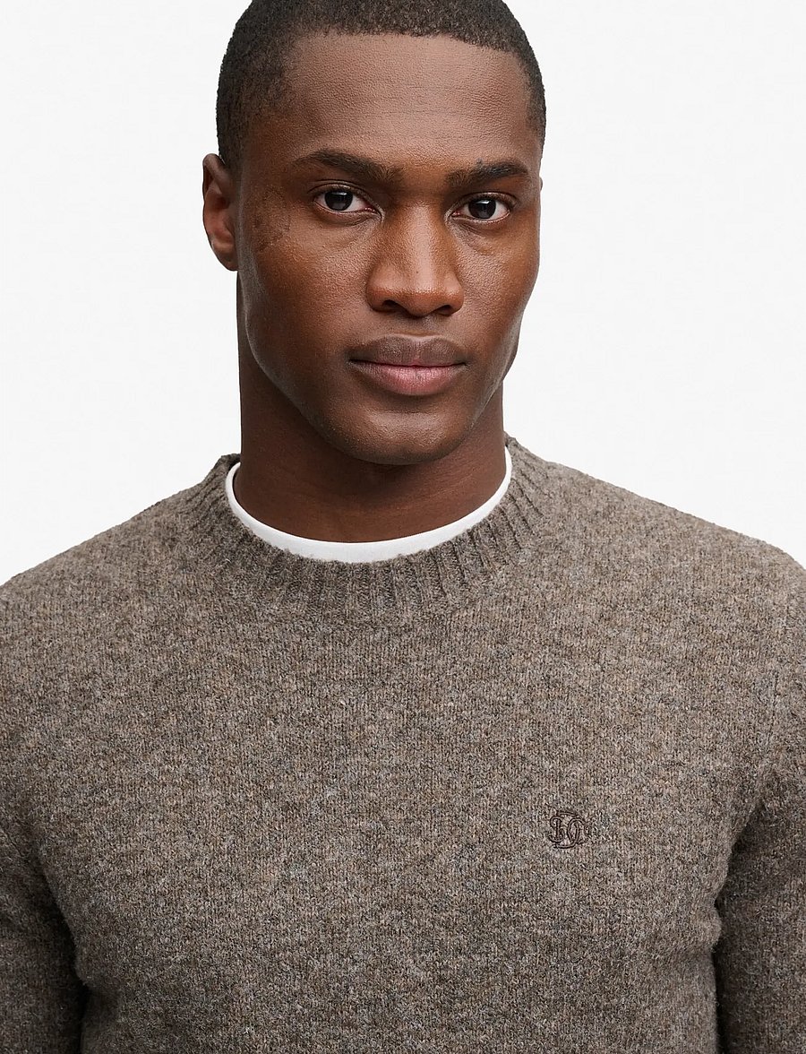 Superdry - BRUSHED KNITTED JUMPER - round necks - cocoa brown fleck - 3
