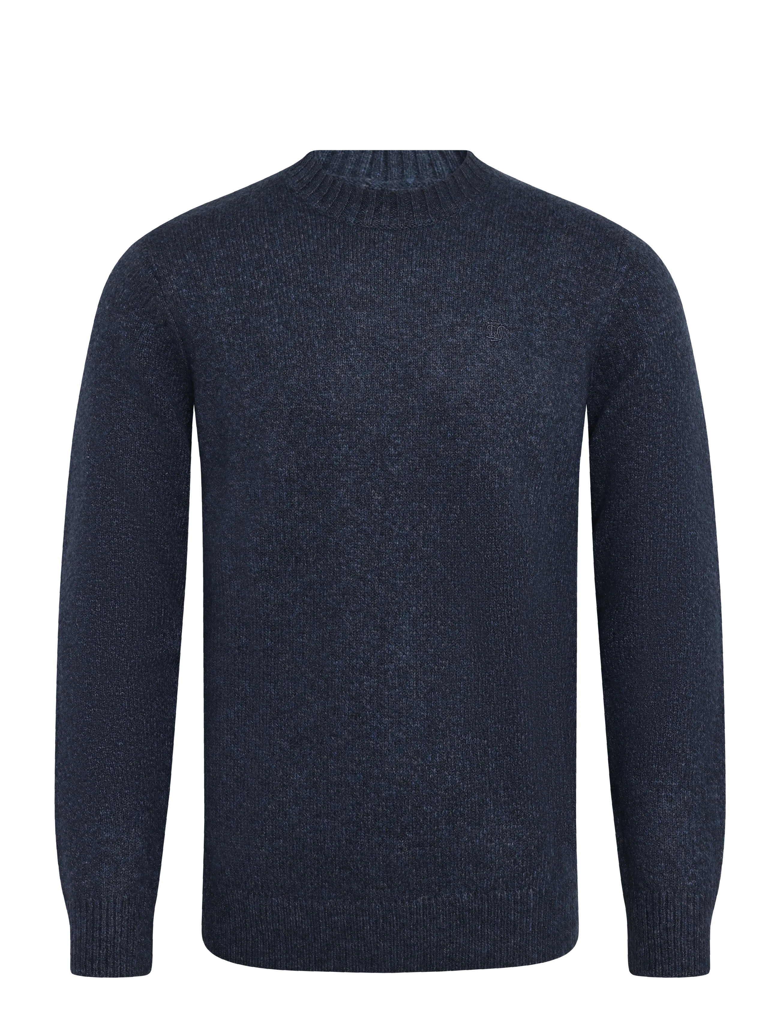 Superdry BRUSHED KNITTED JUMPER - Rundhals - DARK NAVY FLECK / navy