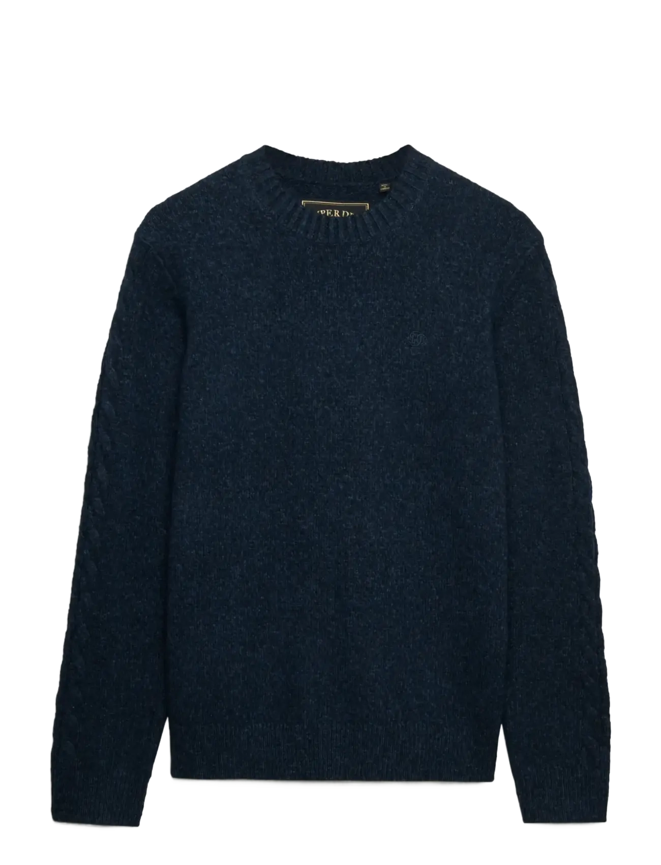 Superdry BRUSHED KNITTED JUMPER - Clothing - DARK NAVY FLECK / navy