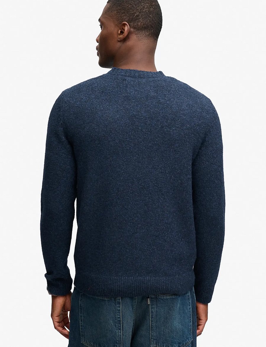 Superdry - BRUSHED KNITTED JUMPER - round necks - dark navy fleck - 2