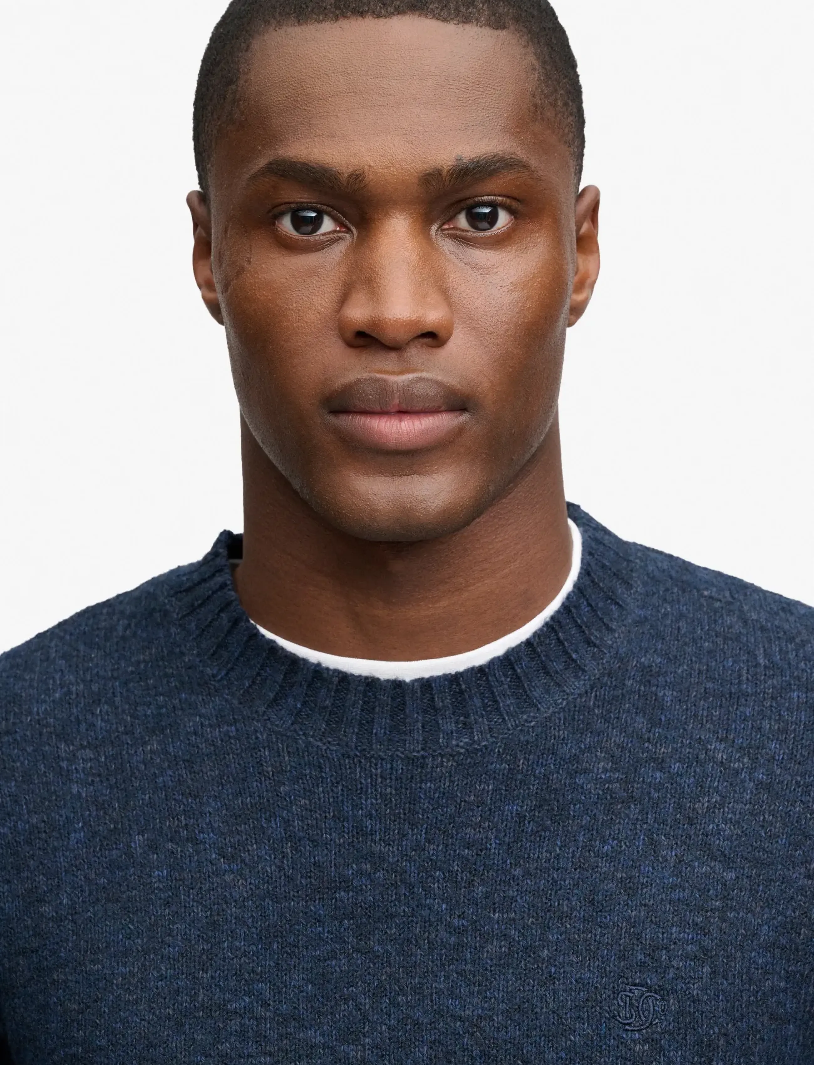 Superdry - BRUSHED KNITTED JUMPER - round necks - dark navy fleck - 3
