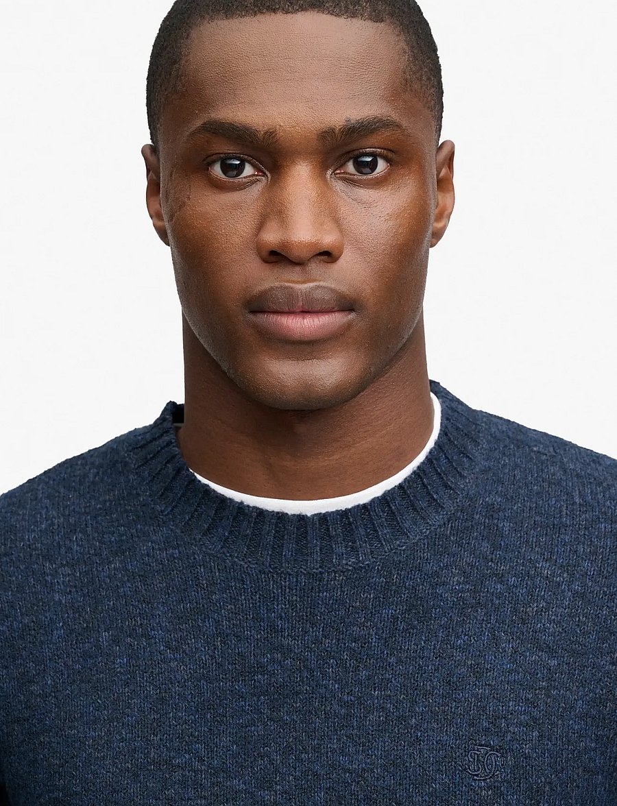 Superdry - BRUSHED KNITTED JUMPER - round necks - dark navy fleck - 3