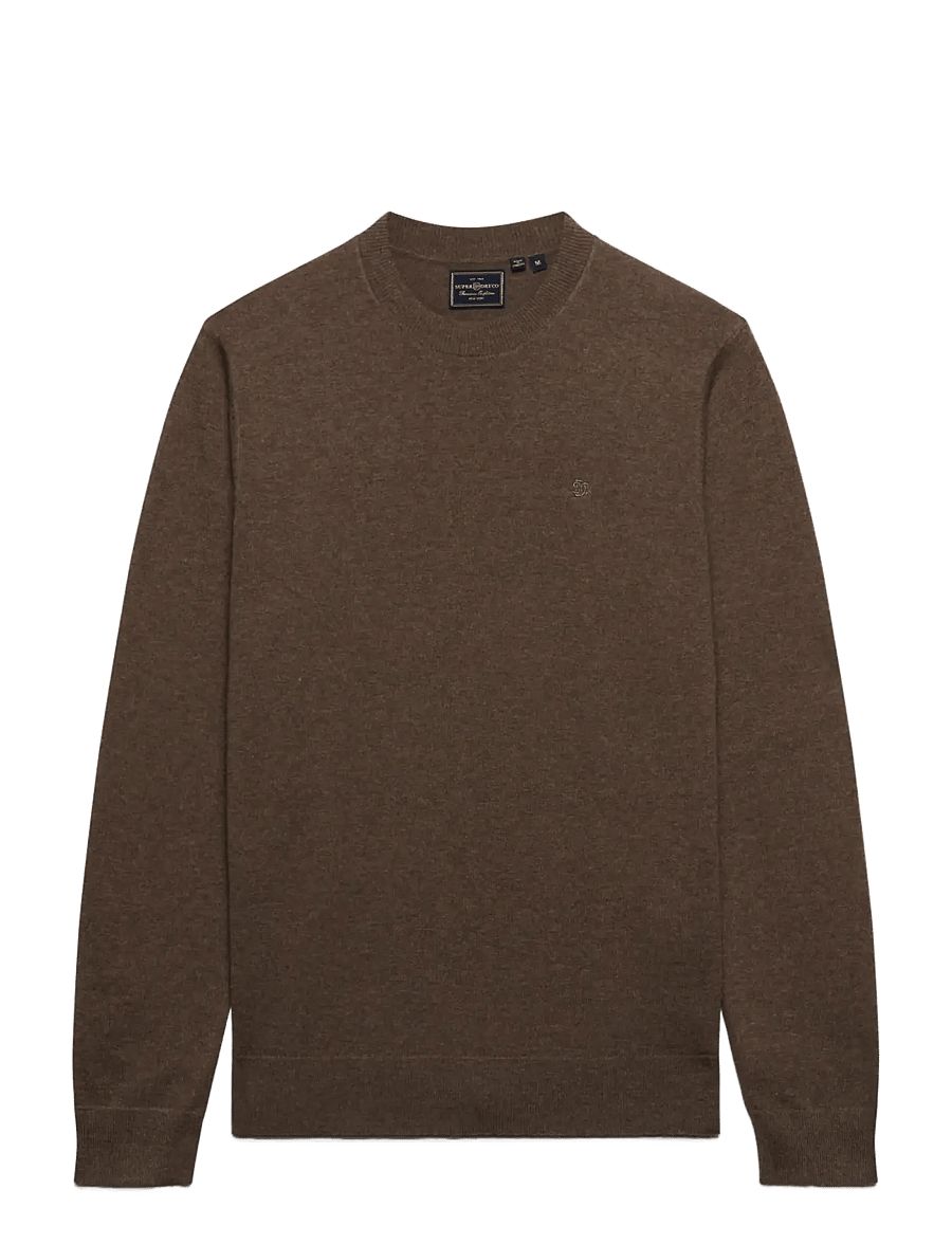 Superdry - ESSENTIAL LW WOOL BLEND JUMPER - rundhalsad - biscuit brown marl - 1
