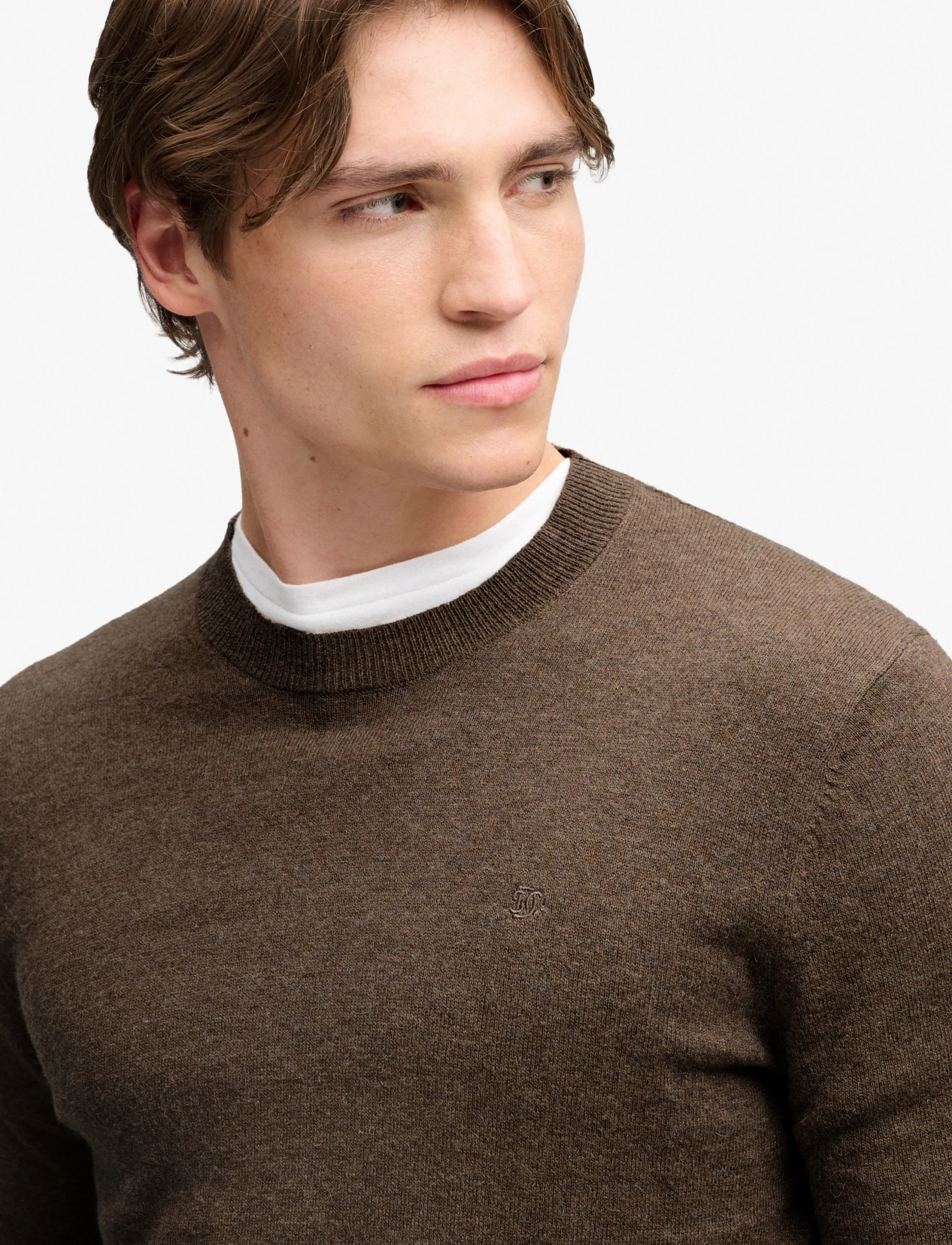 Superdry - ESSENTIAL LW WOOL BLEND JUMPER - rundhalsad - biscuit brown marl - 3