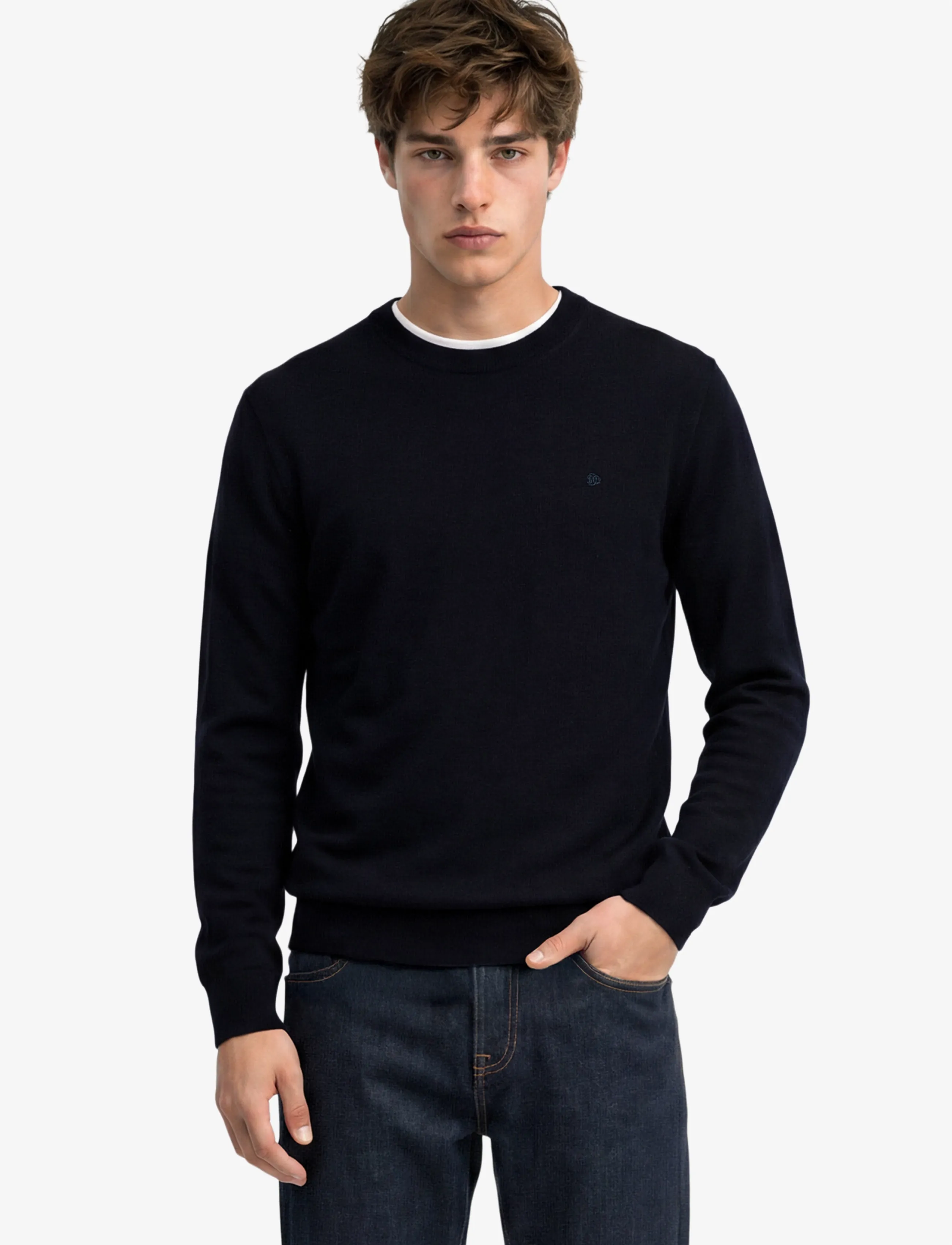 Superdry - ESSENTIAL LW WOOL BLEND JUMPER - rundhals - deepest navy - 0