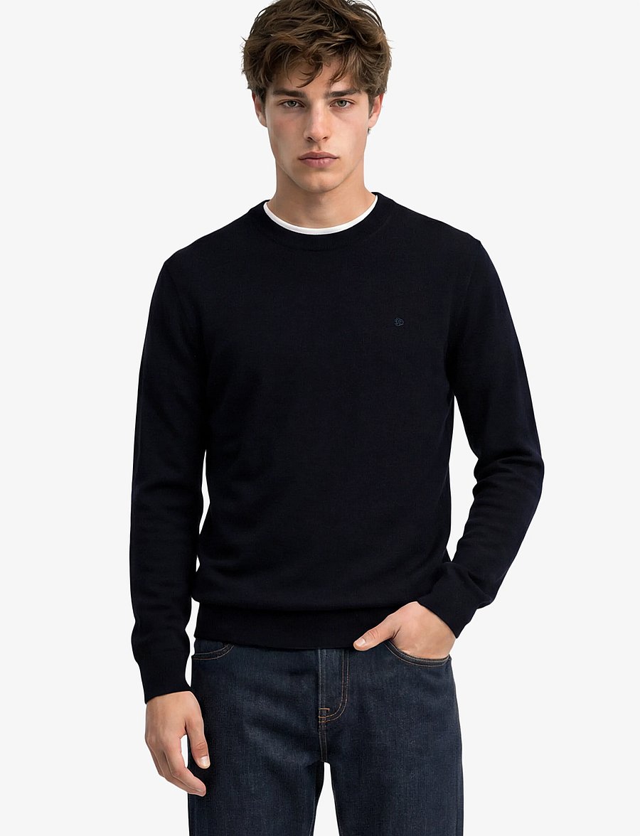 Superdry - ESSENTIAL LW WOOL BLEND JUMPER - rundhals - deepest navy - 0
