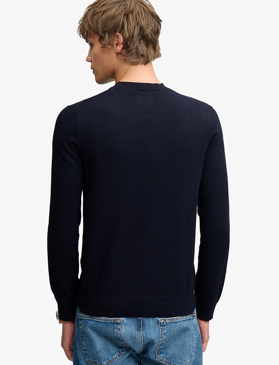 Superdry - ESSENTIAL LW WOOL BLEND JUMPER - deepest navy - 2