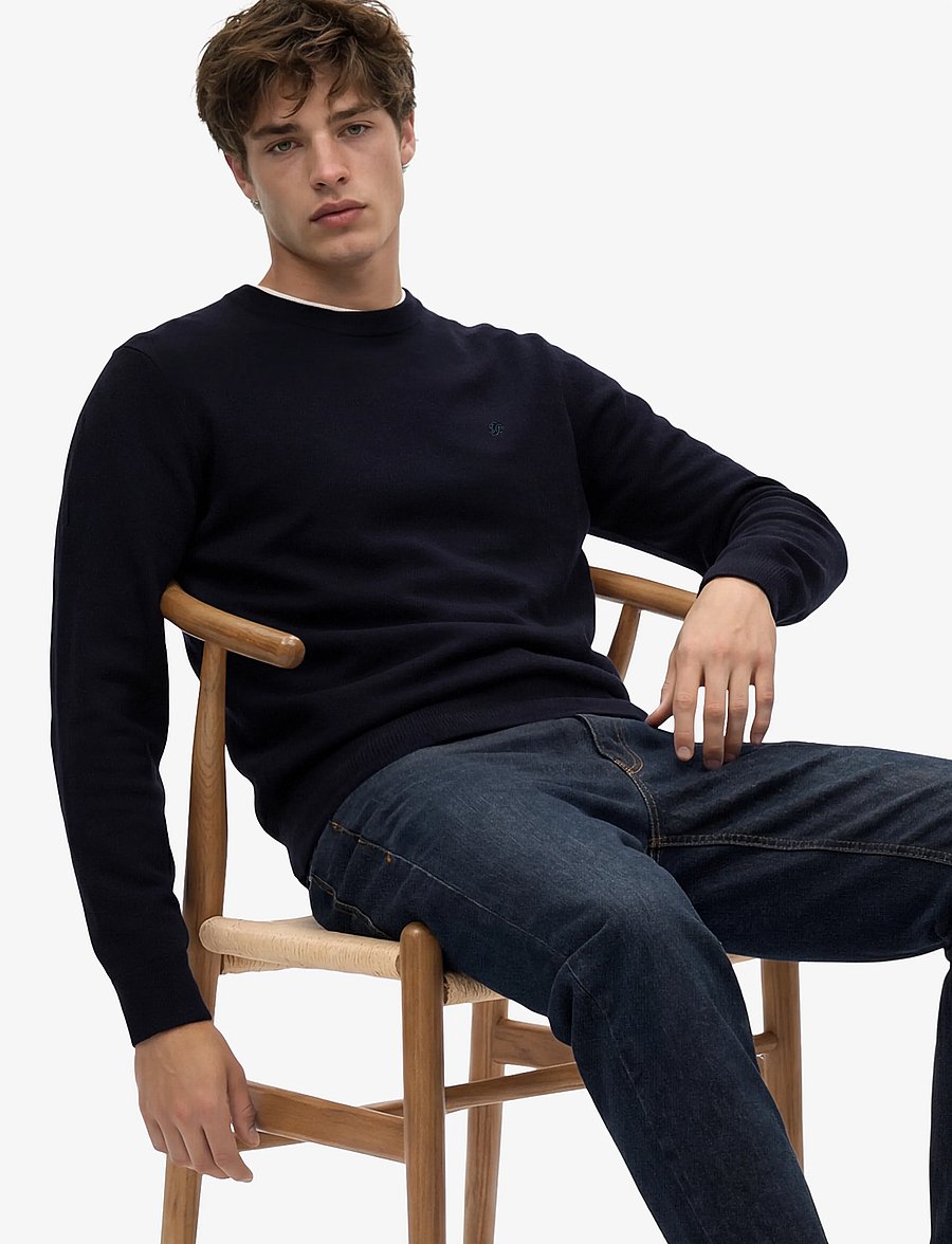 Superdry - ESSENTIAL LW WOOL BLEND JUMPER - rundhals - deepest navy - 4