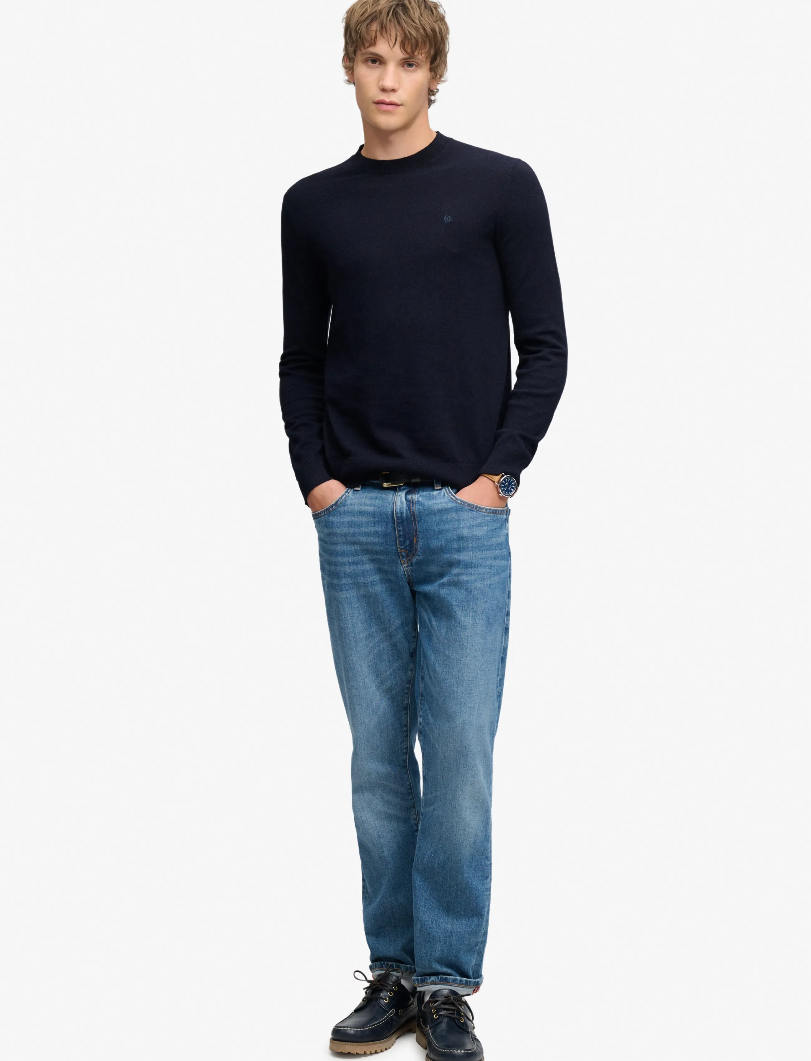 Superdry - ESSENTIAL LW WOOL BLEND JUMPER - deepest navy - 5
