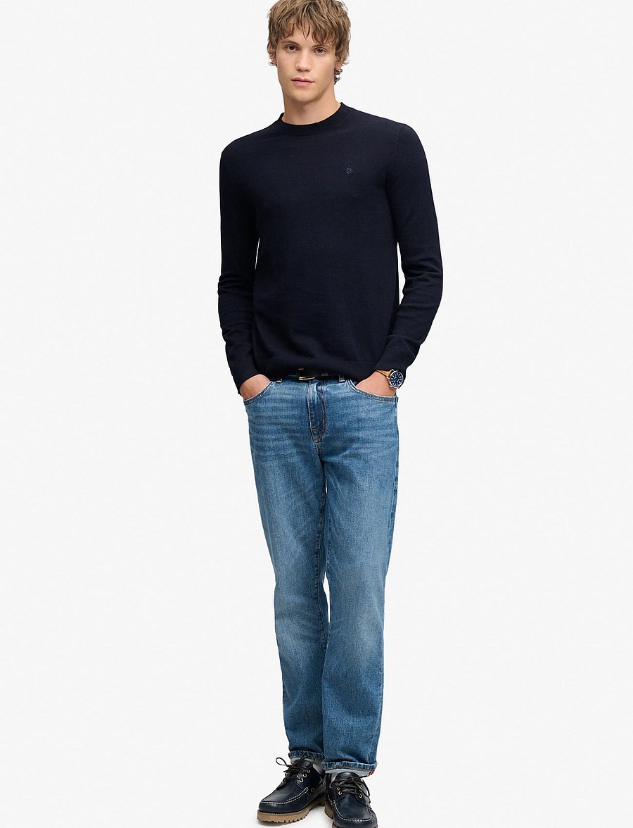 Superdry - ESSENTIAL LW WOOL BLEND JUMPER - deepest navy - 5