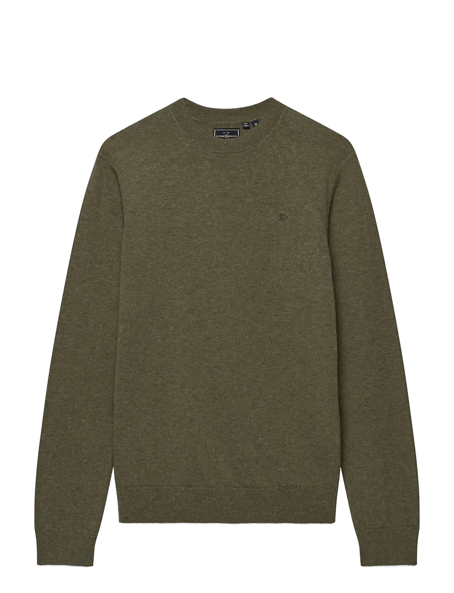 Superdry - ESSENTIAL LW WOOL BLEND JUMPER - rundhalsad - lichen green marl - 1