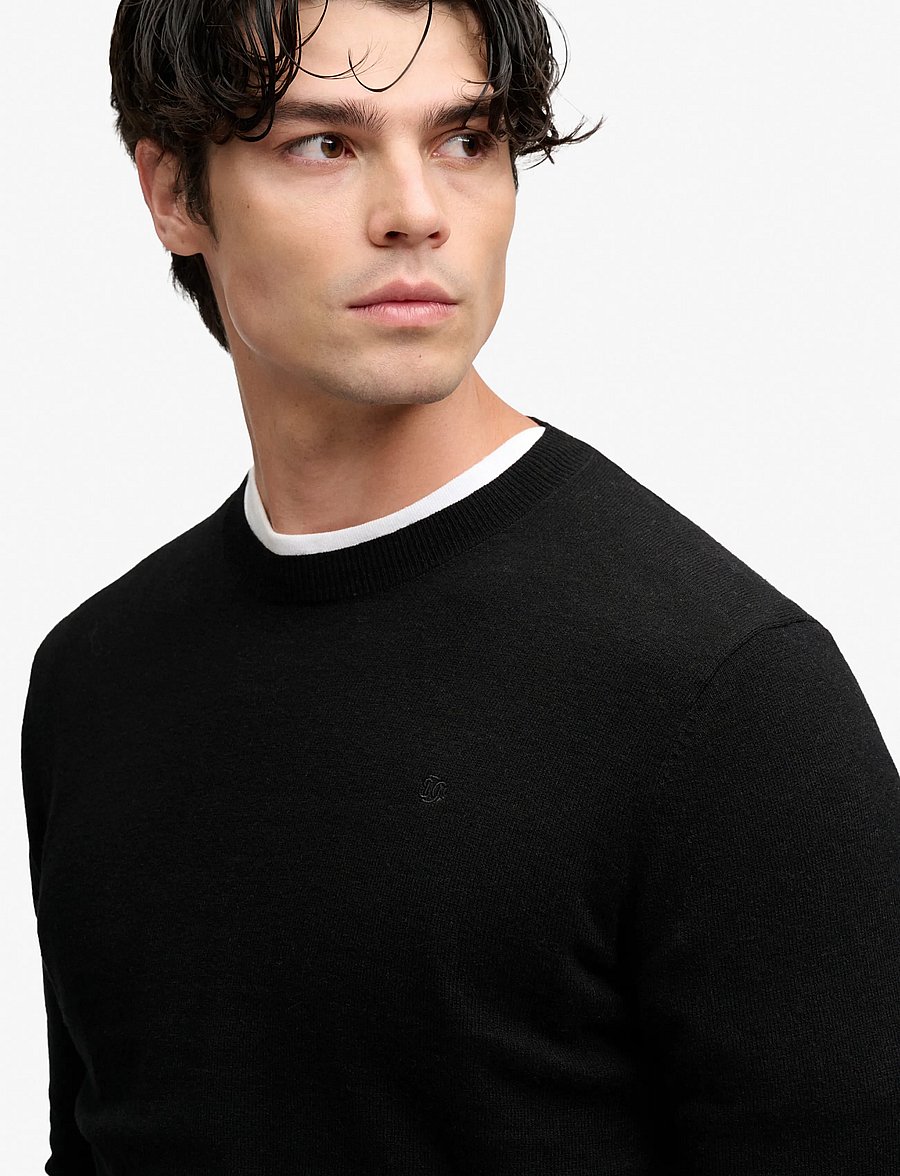 Superdry - ESSENTIAL LW WOOL BLEND JUMPER - rundhalsad - true black - 4