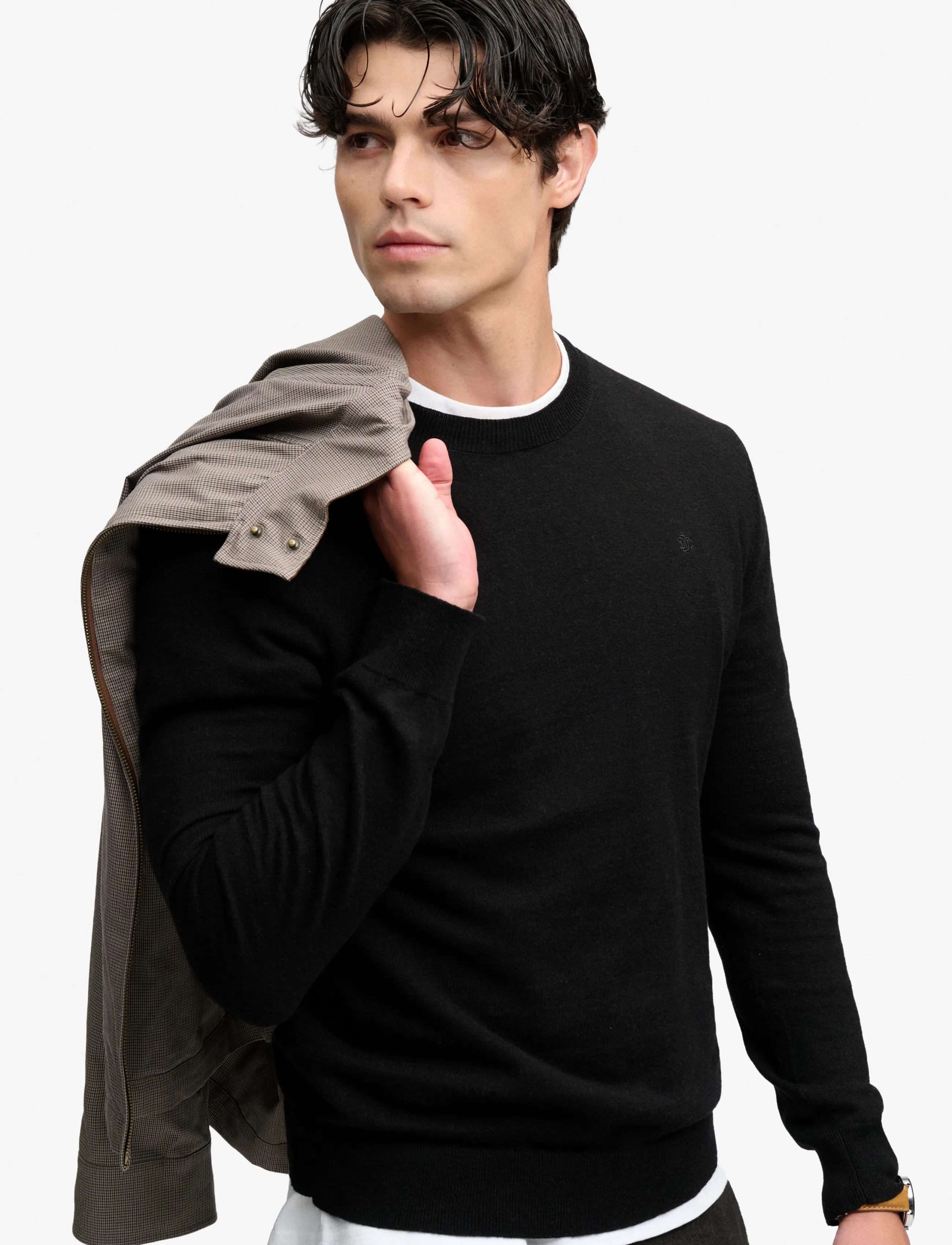 Superdry - ESSENTIAL LW WOOL BLEND JUMPER - rundhalsad - true black - 5