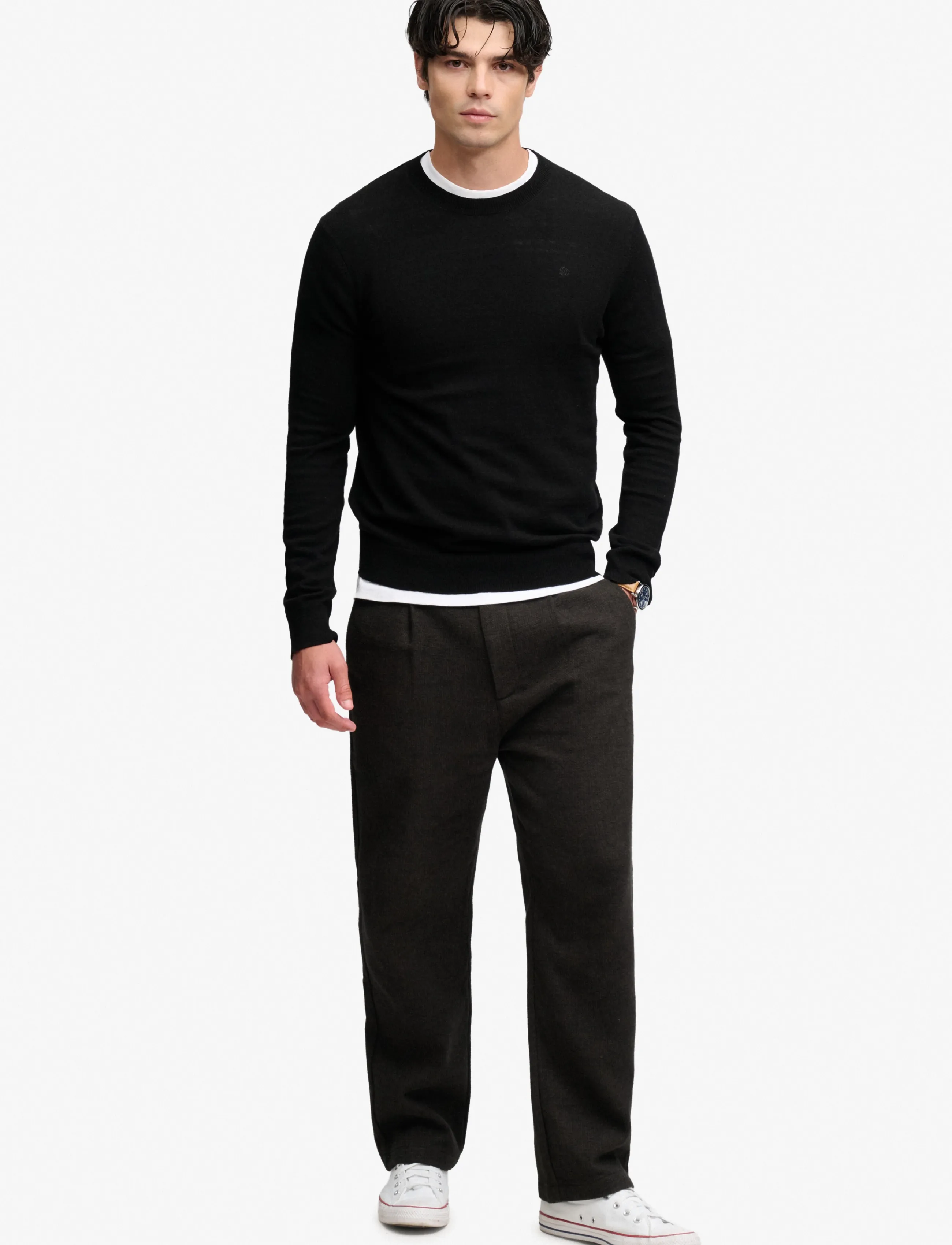 Superdry Essential Lw Wool Blend Jumper stickade tröjor herr – bild 5