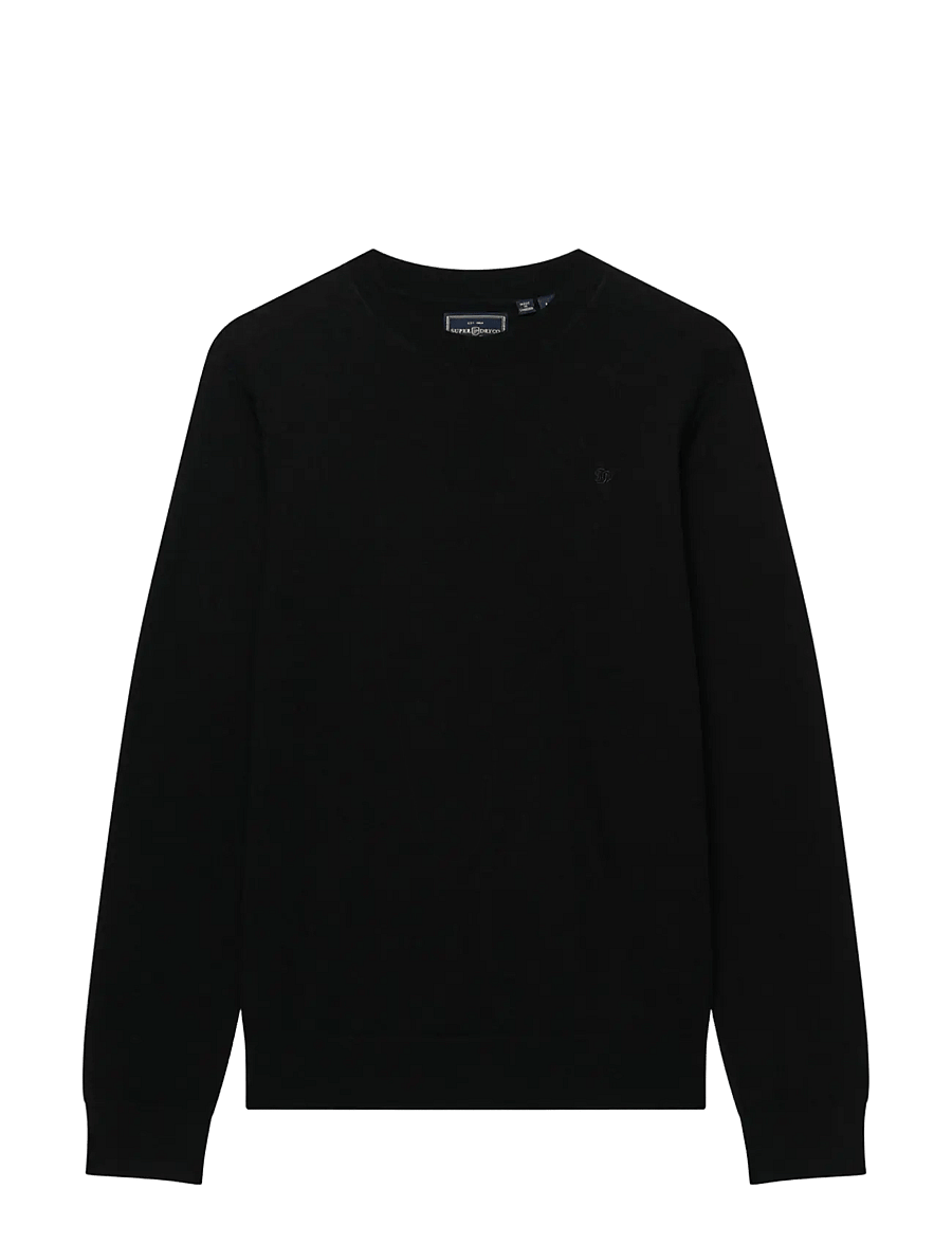 Superdry - ESSENTIAL LW WOOL BLEND JUMPER - rundhalsad - true black - 2