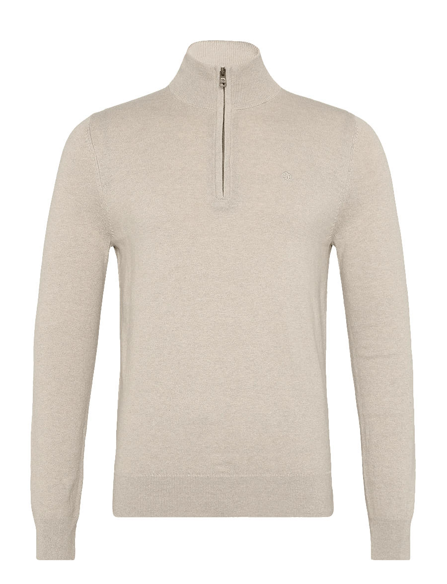 Superdry - ESS LW WOOL BLEND 1/2 ZIP - halfzip strik - barley marl - 1