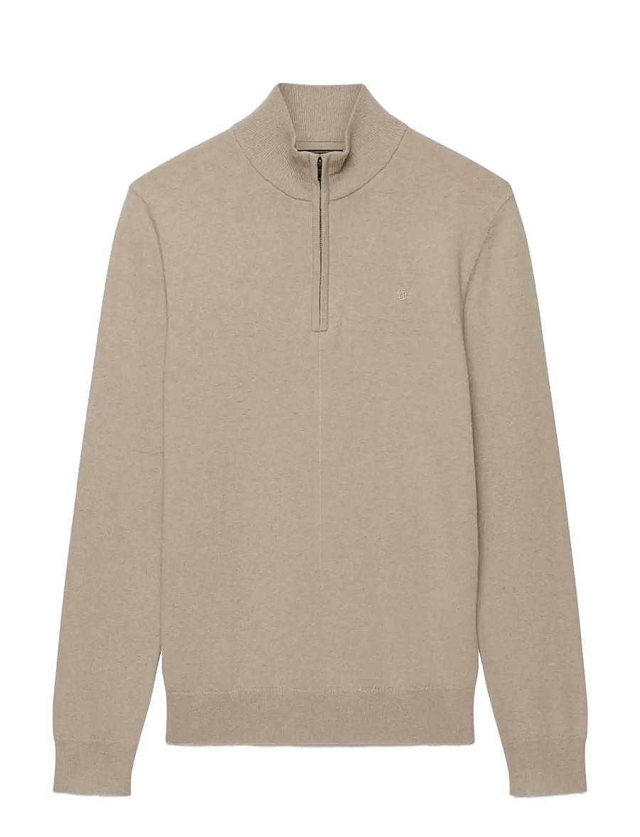 Superdry - ESS LW WOOL BLEND 1/2 ZIP - half zip jumpers - barley marl - 1