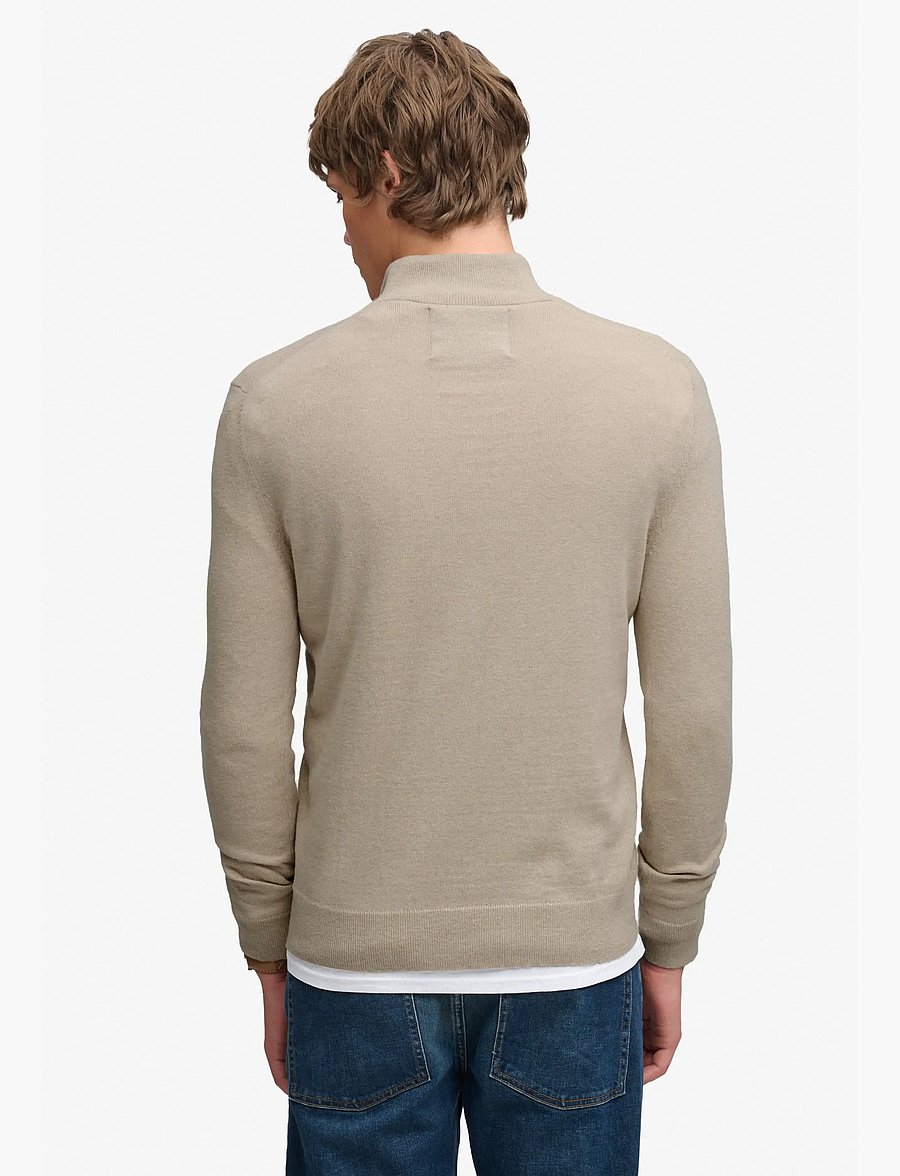 Superdry - ESS LW WOOL BLEND 1/2 ZIP - half zip jumpers - barley marl - 2