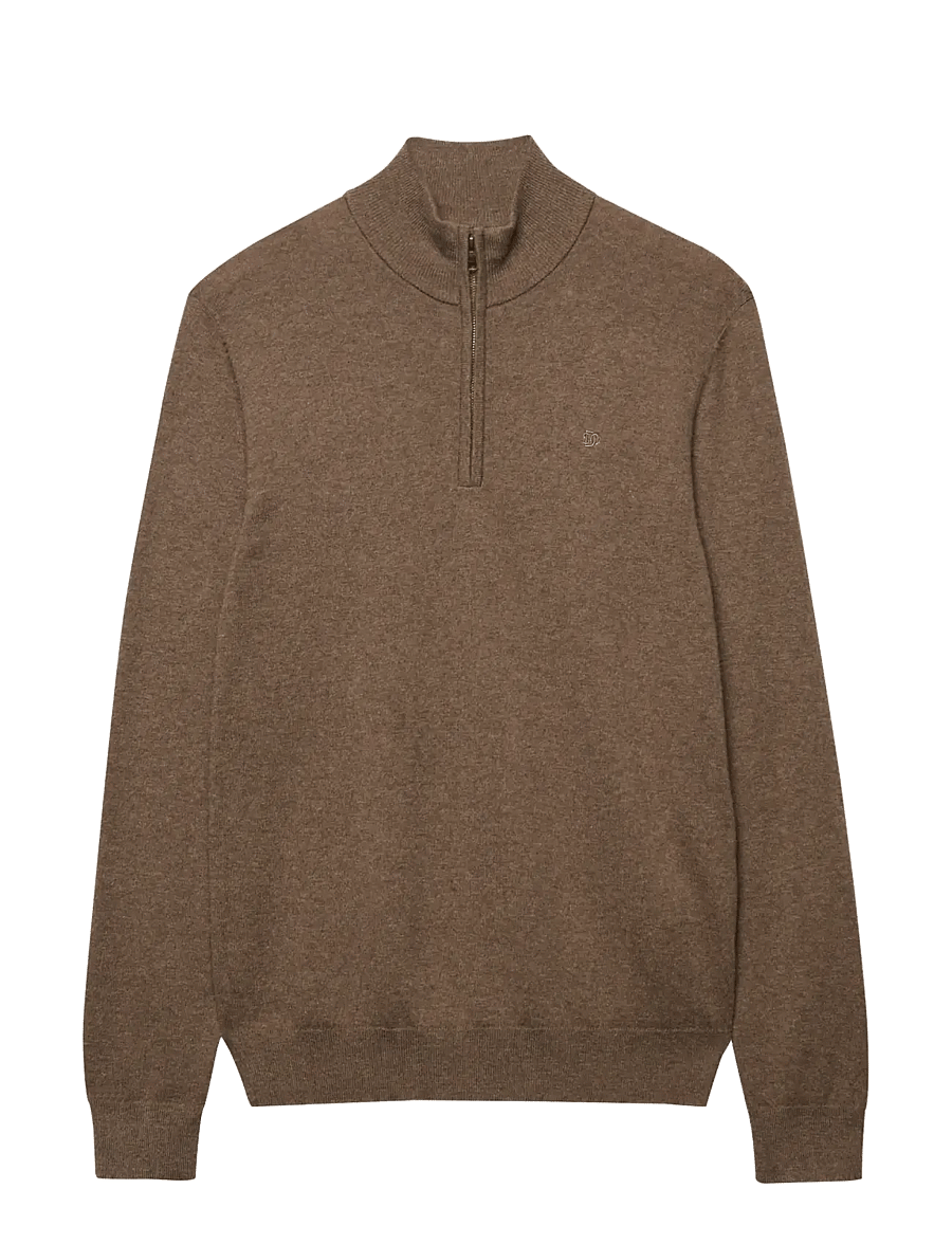 Superdry - ESS LW WOOL BLEND 1/2 ZIP - halfzip strik - biscuit brown marl - 2