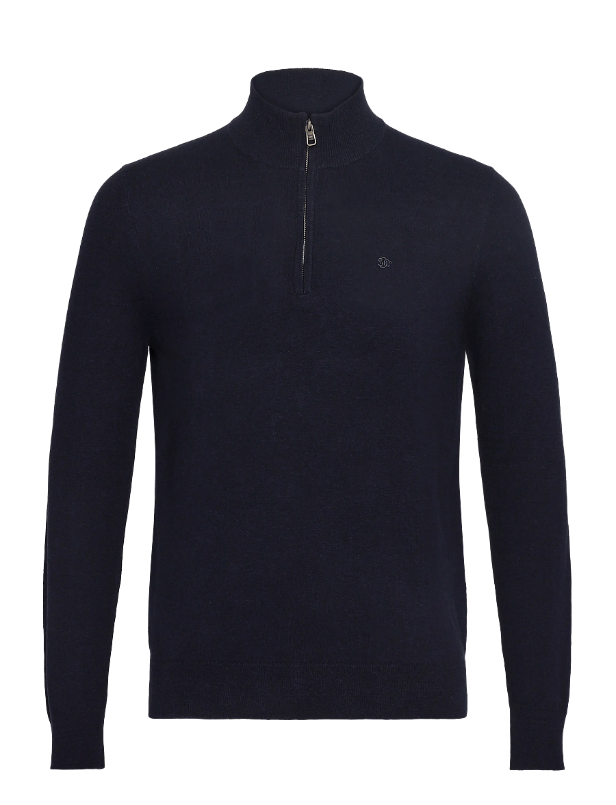 Superdry - ESS LW WOOL BLEND 1/2 ZIP - poolpika lukuga džemprid - deepest navy - 1
