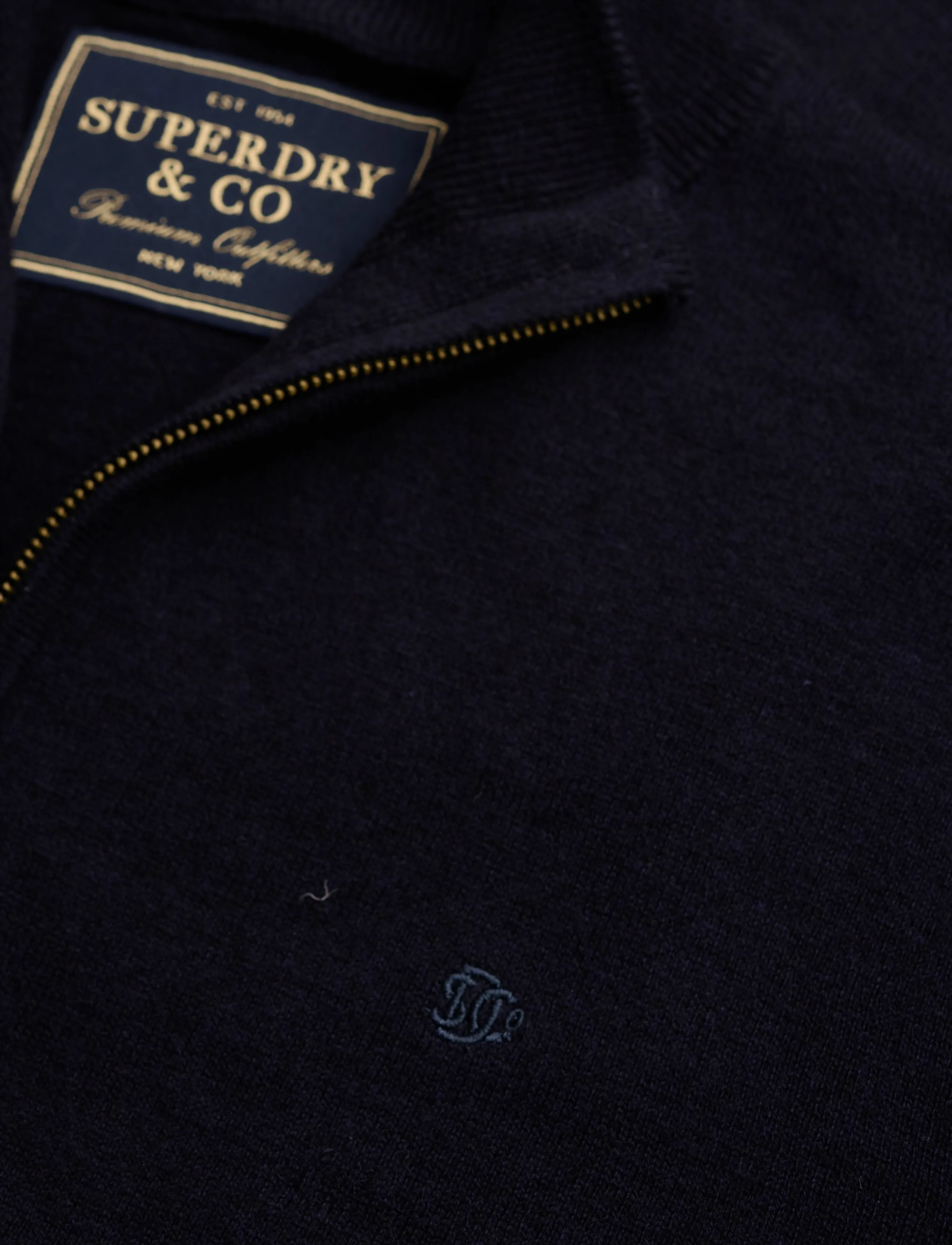 Superdry - ESS LW WOOL BLEND 1/2 ZIP - pullover mit halbem reißverschluss - deepest navy - 5