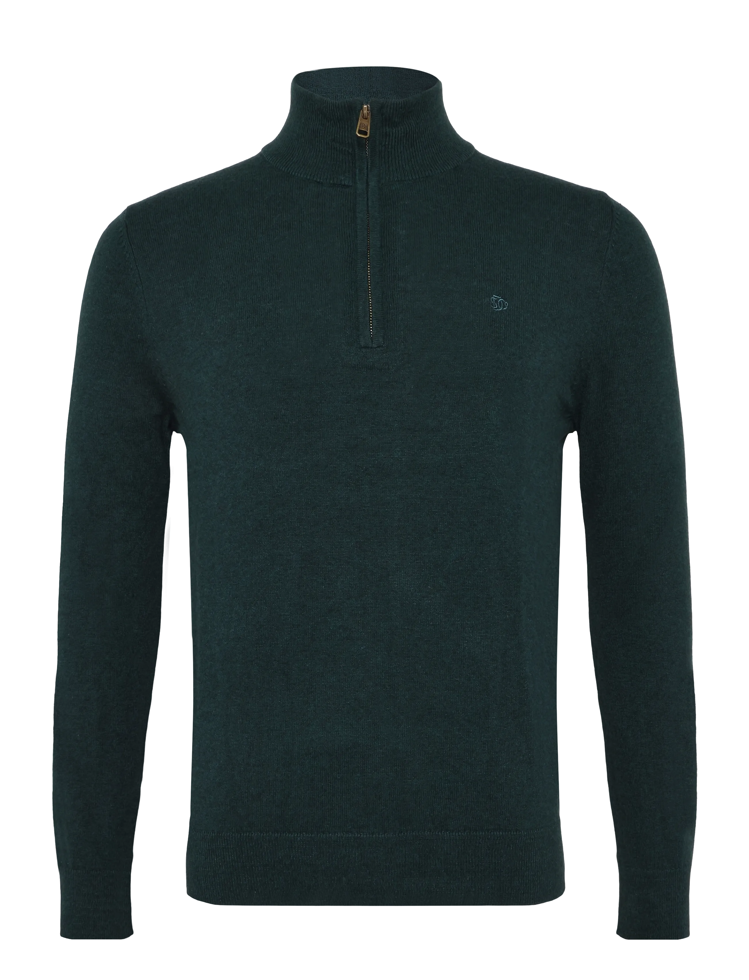 Superdry ESS LW WOOL BLEND 1/2 ZIP - Knitwear - DEEP PINE GREEN / green