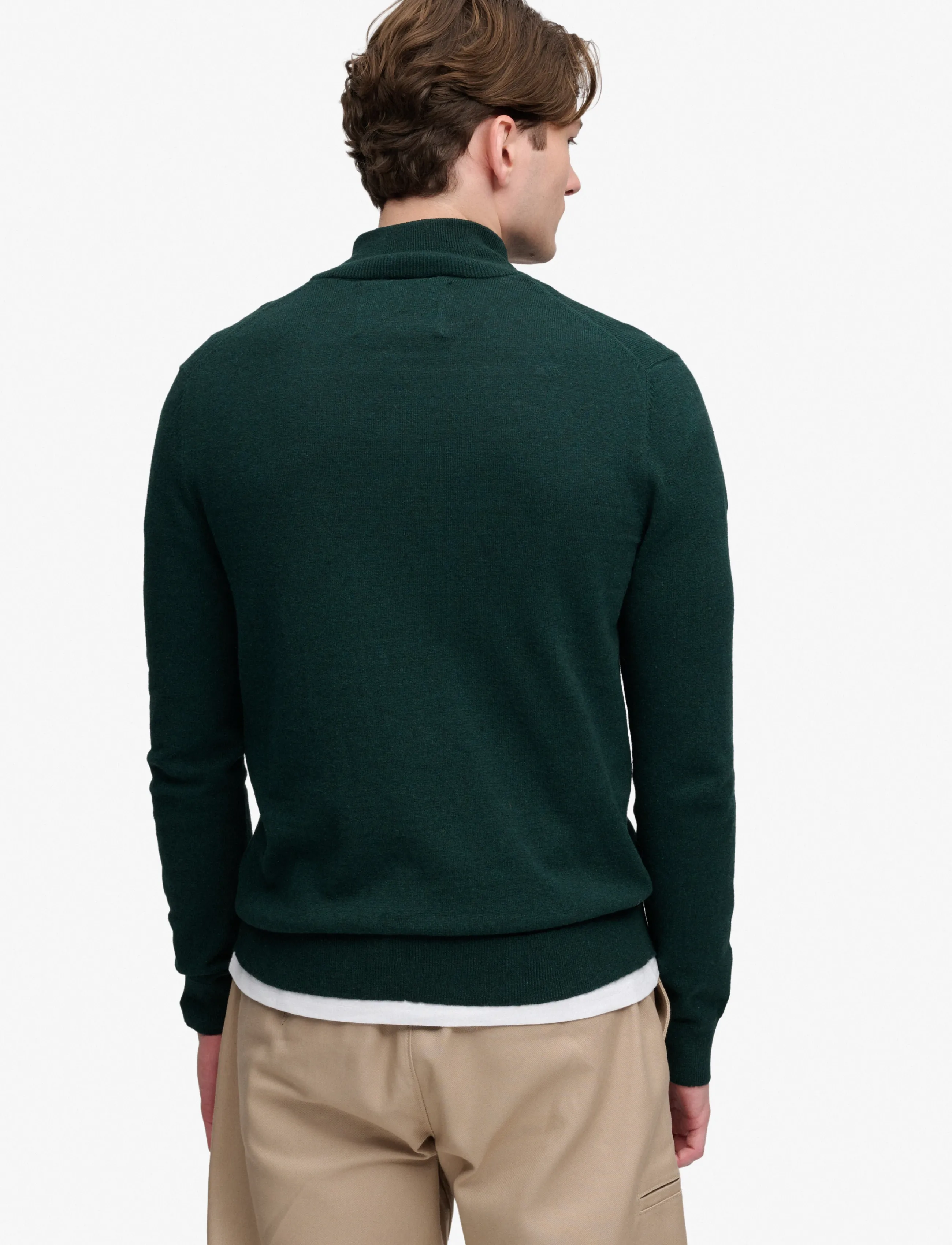 Superdry - ESS LW WOOL BLEND 1/2 ZIP - pullover mit halbem reißverschluss - deep pine green - 2