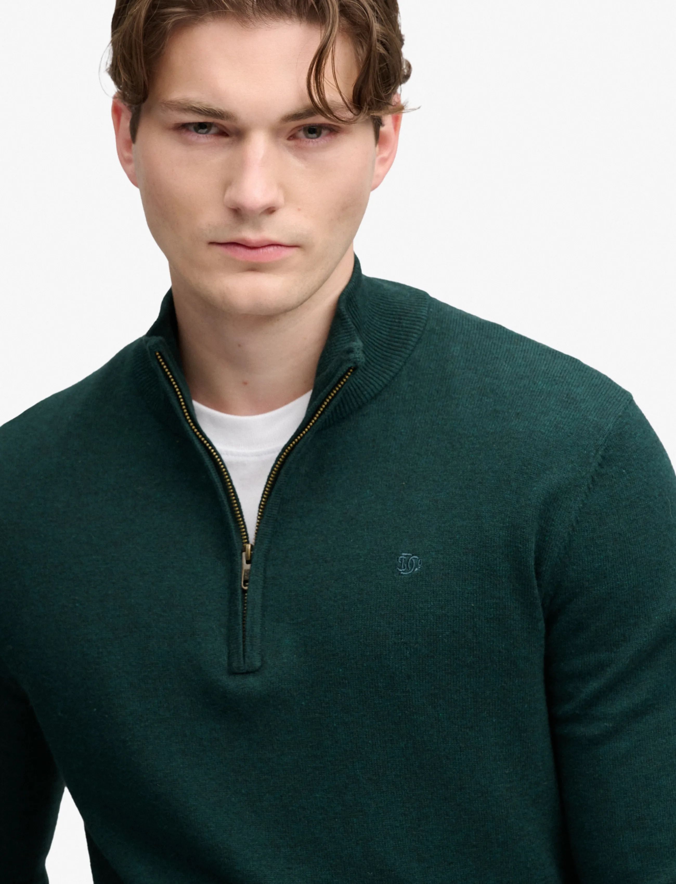 Superdry - ESS LW WOOL BLEND 1/2 ZIP - pullover mit halbem reißverschluss - deep pine green - 3