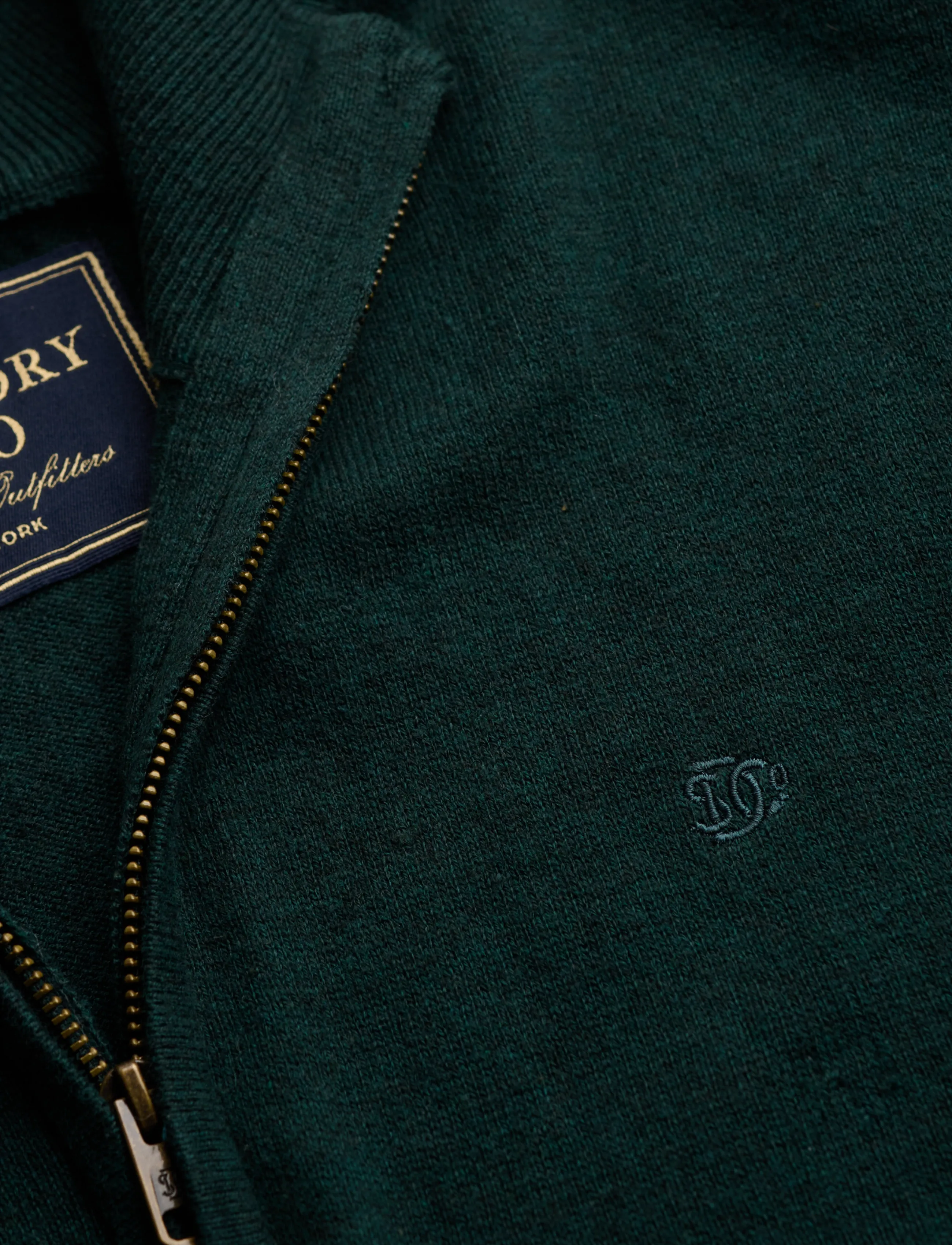 Superdry - ESS LW WOOL BLEND 1/2 ZIP - pullover mit halbem reißverschluss - deep pine green - 5