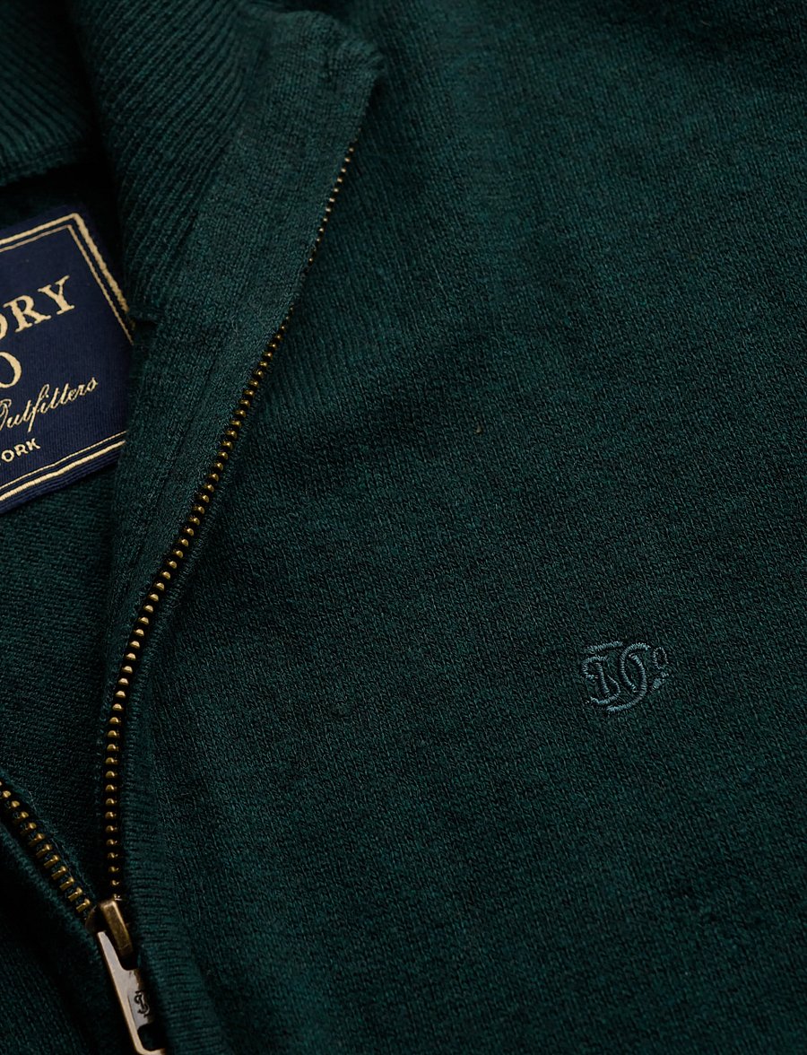 Superdry - ESS LW WOOL BLEND 1/2 ZIP - pullover mit halbem reißverschluss - deep pine green - 5