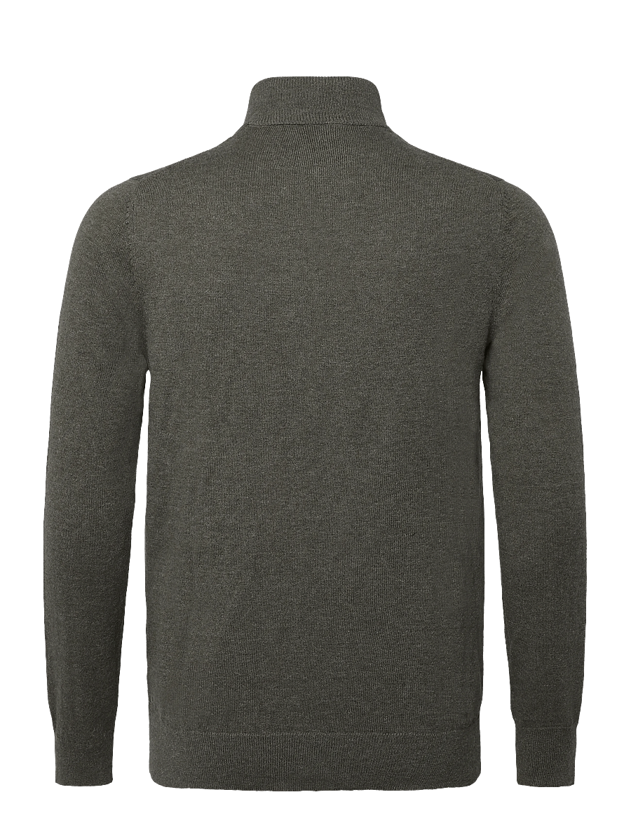 Superdry - ESS LW WOOL BLEND 1/2 ZIP - halfzip strik - lichen green marl - 2