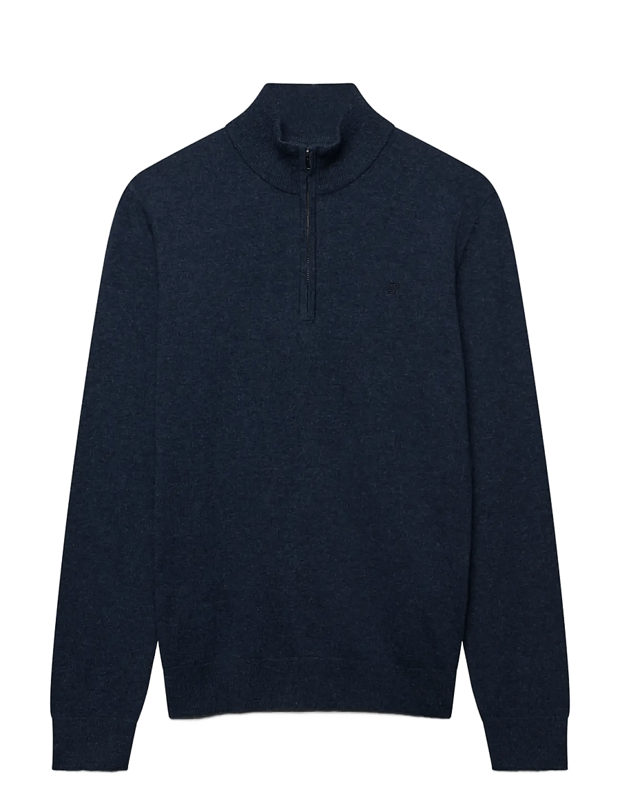 Superdry - ESS LW WOOL BLEND 1/2 ZIP - pullover mit halbem reißverschluss - rich navy marl - 1