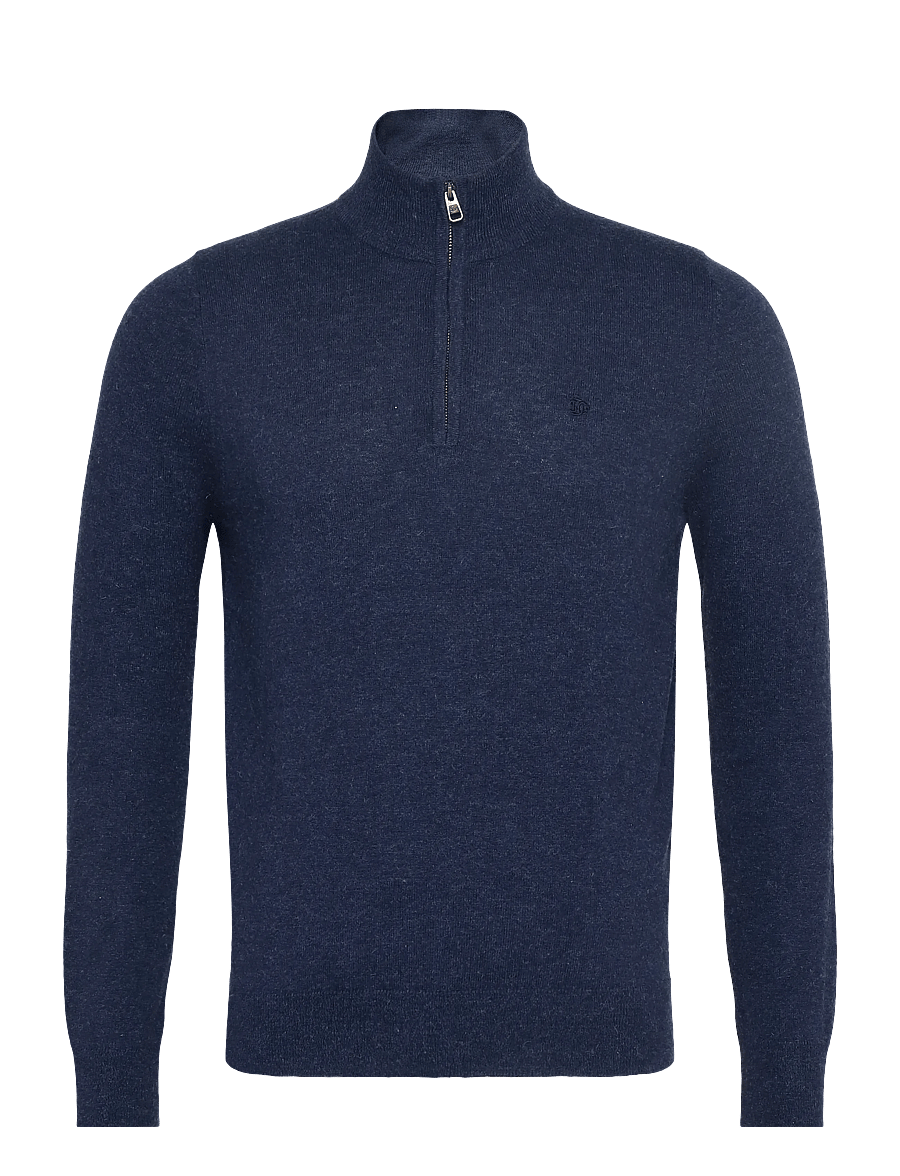 Superdry - ESS LW WOOL BLEND 1/2 ZIP - half zip jumpers - rich navy marl - 1