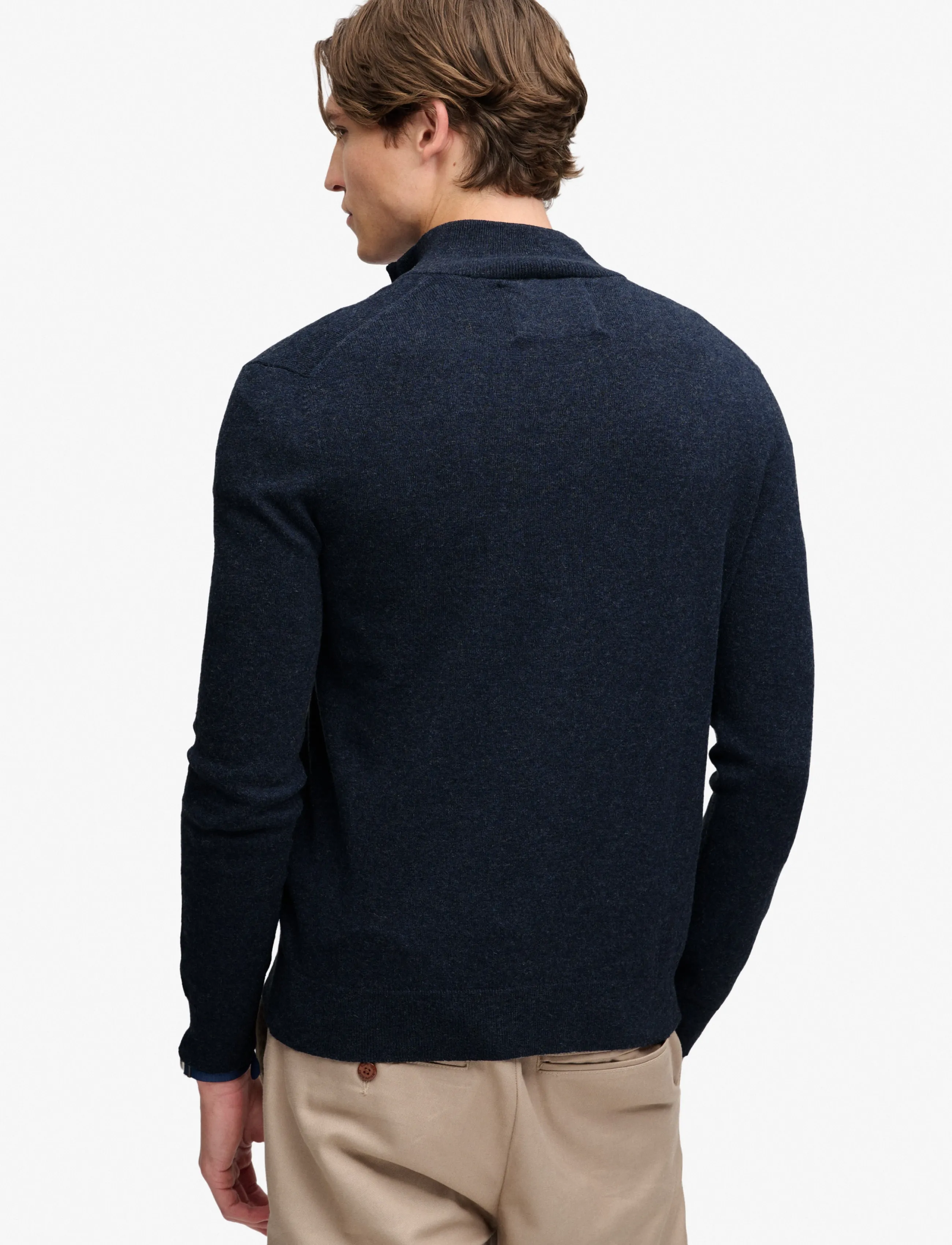 Superdry - ESS LW WOOL BLEND 1/2 ZIP - pullover mit halbem reißverschluss - rich navy marl - 2