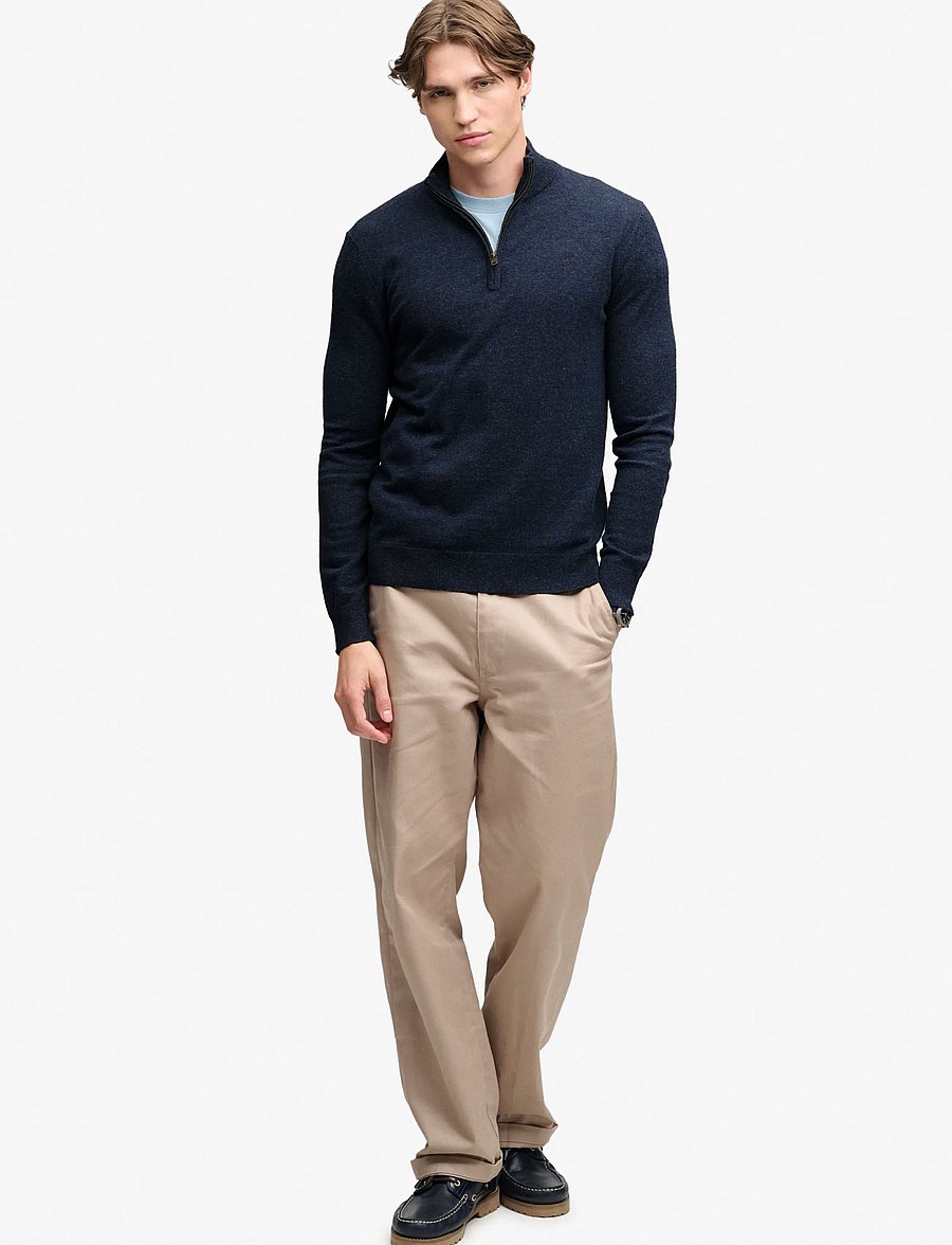 Superdry - ESS LW WOOL BLEND 1/2 ZIP - pullover mit halbem reißverschluss - rich navy marl - 5